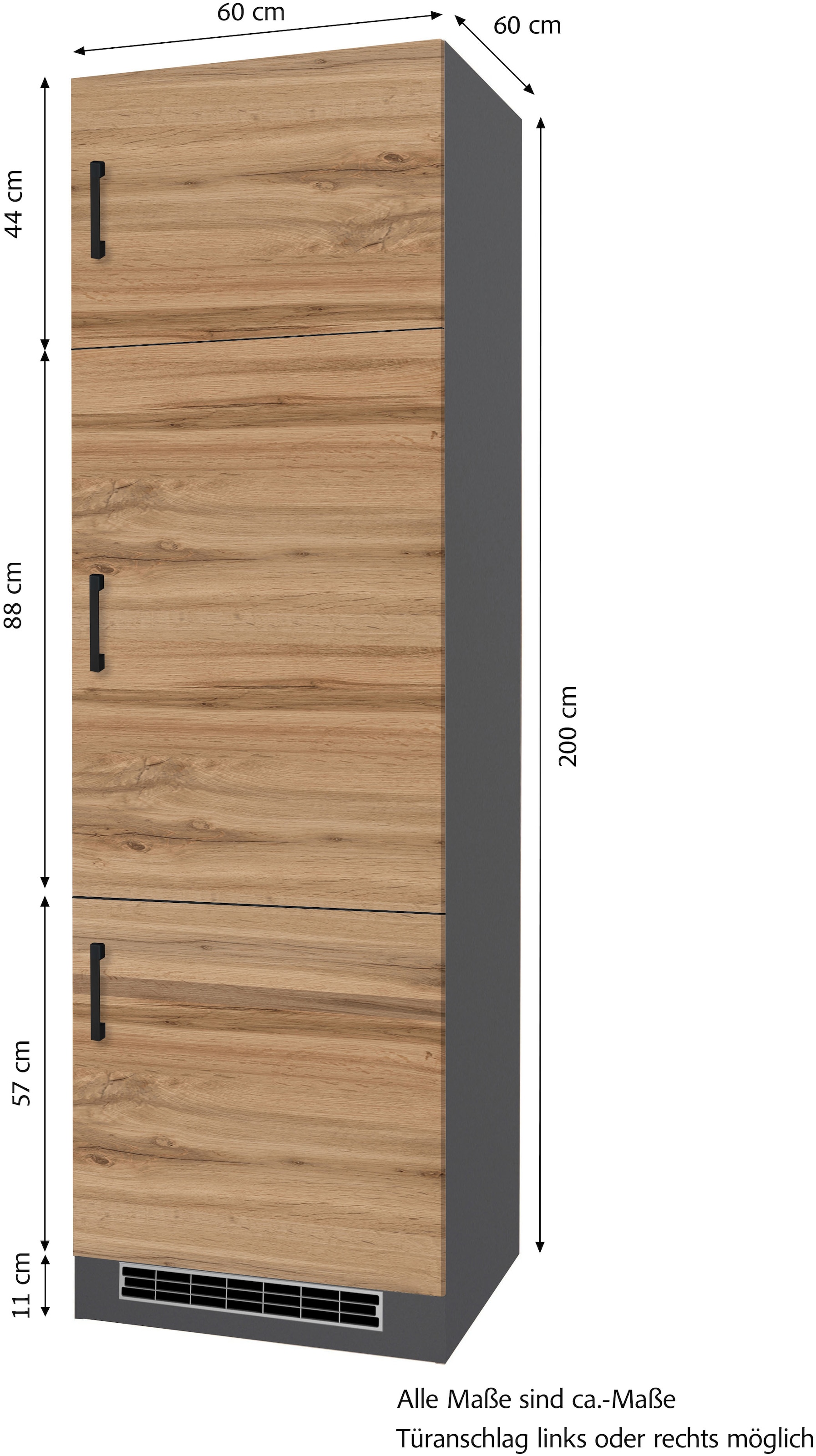 KOCHSTATION Armoire réfrigérée encastrable »KS-Toronto, Höhe 200 cm«