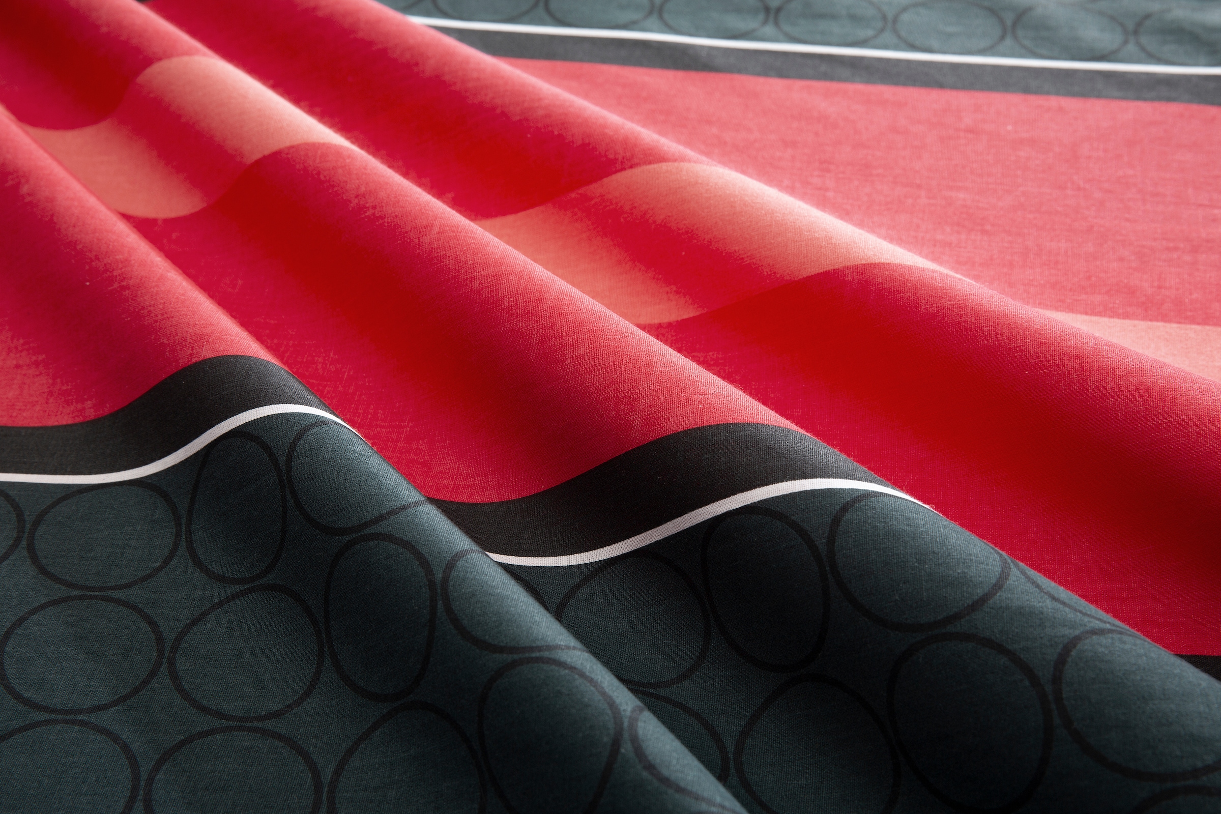 GOODproduct Linge de lit »Circle« 2 cuis Bettwäsche aus Baumwolle mit Streifen-Design, moderne Bettwäsche