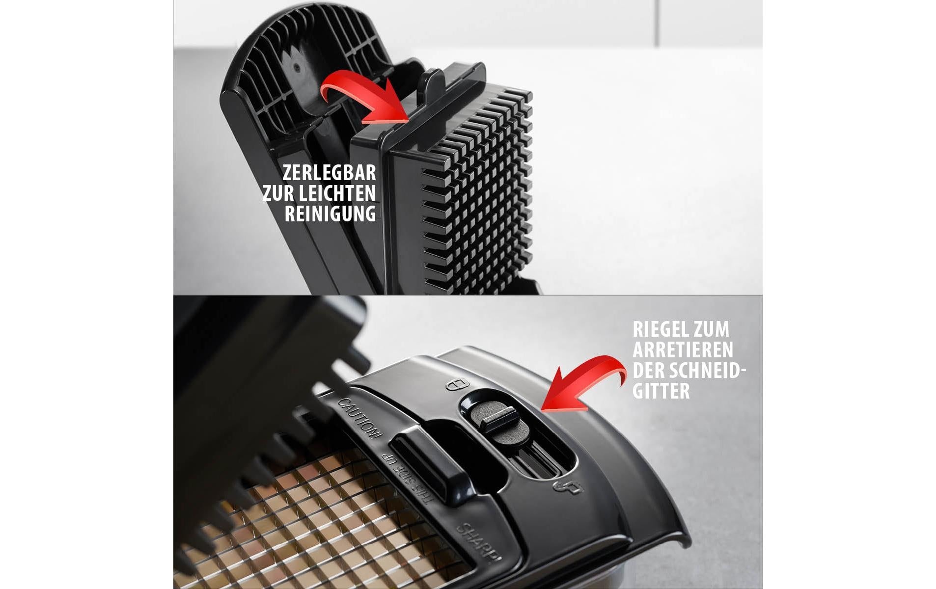 GEFU Hachoir »(Würfel- und Stifteschneider) TREPPO« Kunststoff, Edelstahl, 1000 ml