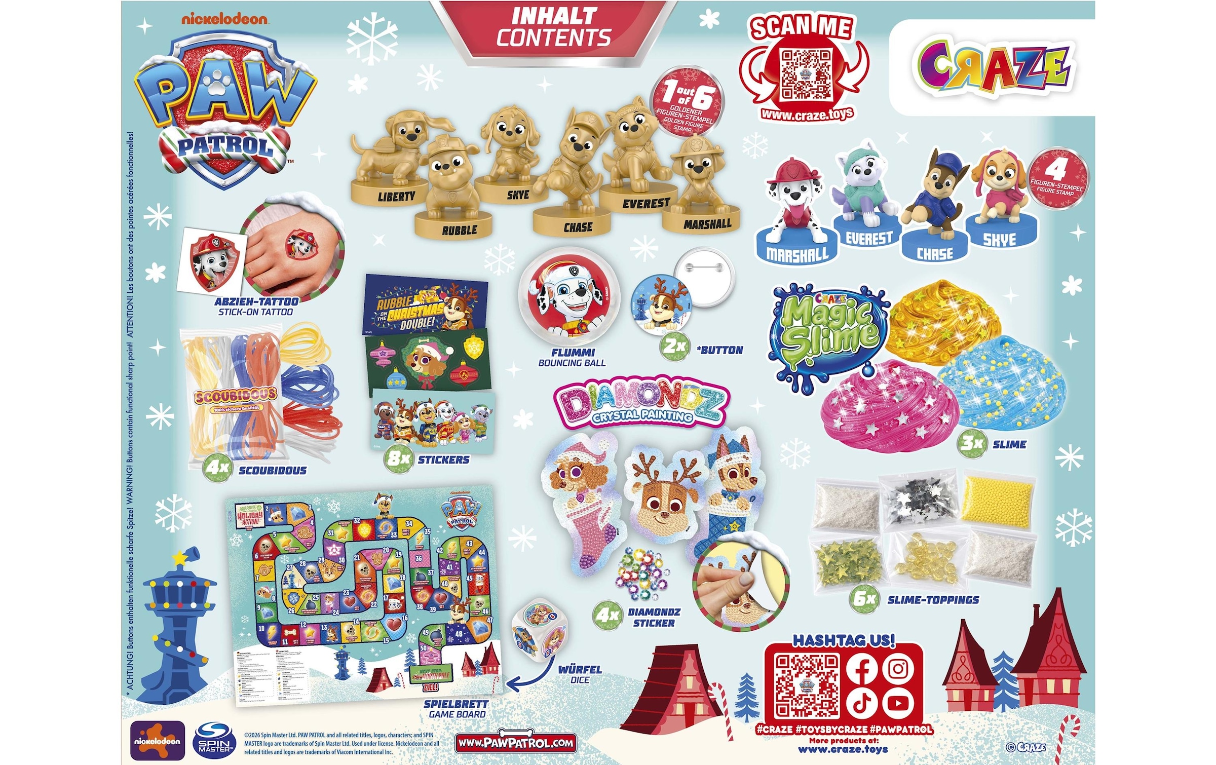 CRAZE Spielzeug-Adventskalender »Adventskalender Paw Patrol mit 24 Überraschungen«