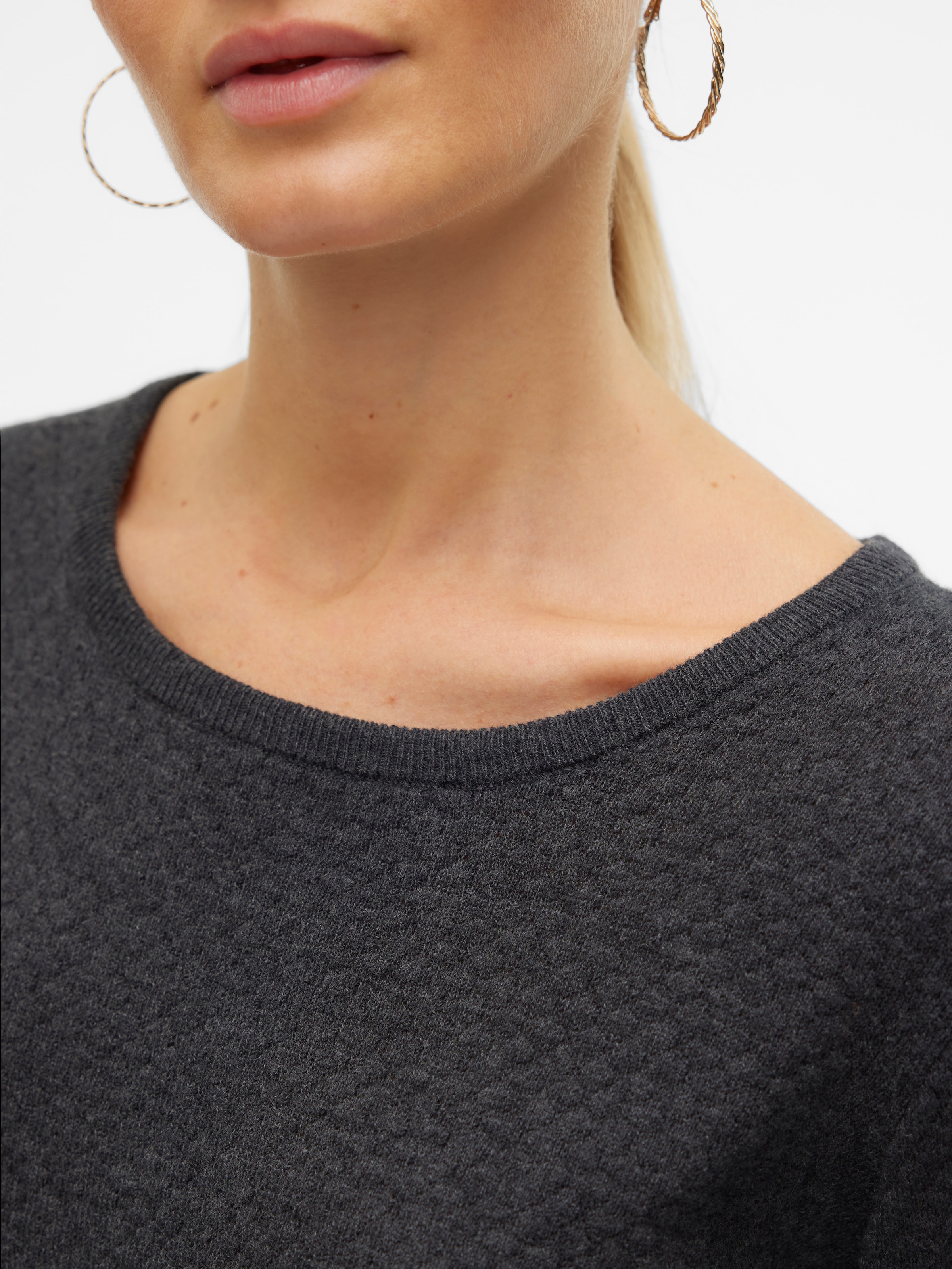 Vero Moda Pull à col rond »VMCARE STRUCTURE LS O-NECK BLOUSE« en coton