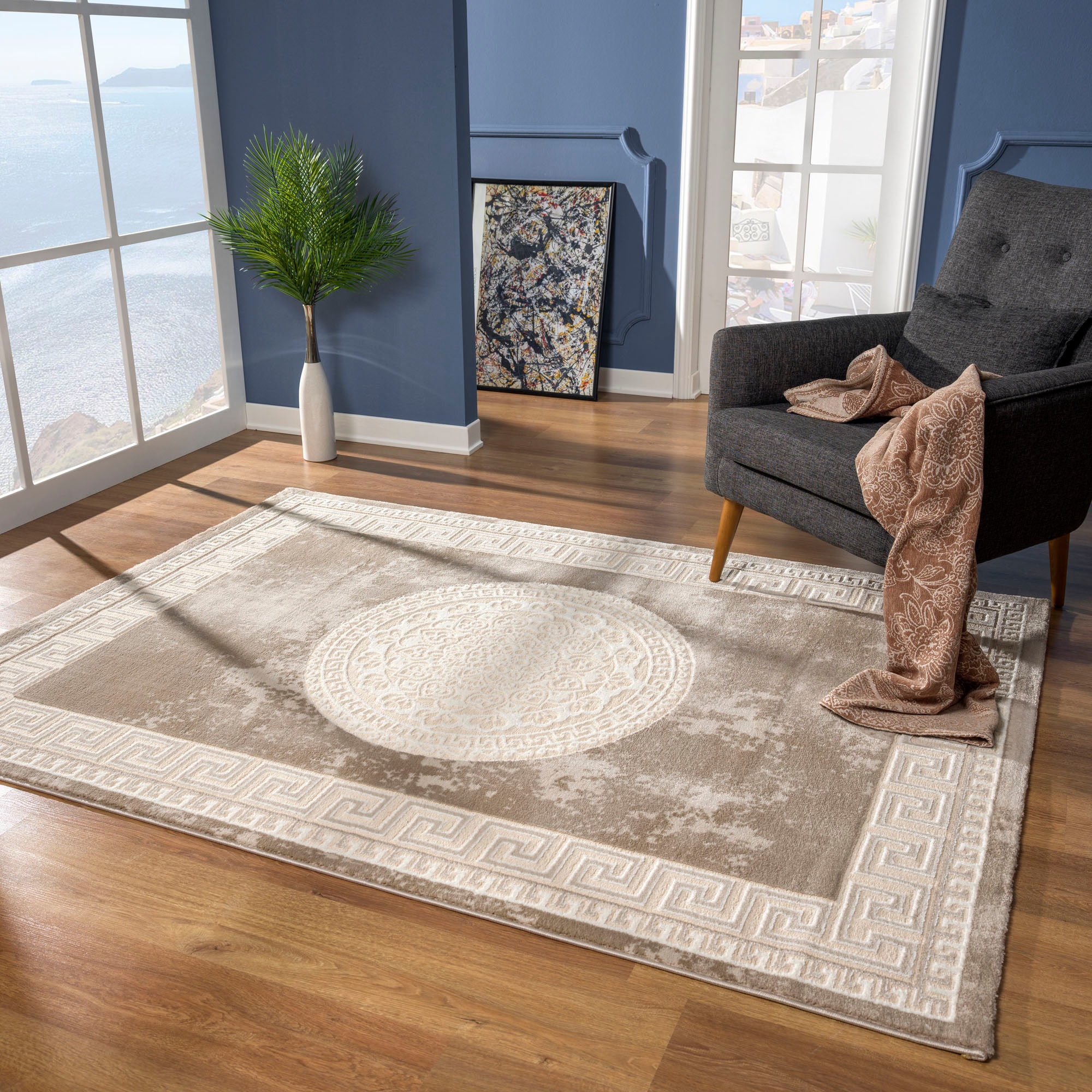 Sanat Tapis »Harmony 3213« Rectangulaire 12 mm Höhe Orient, Vintage Optik, moderner Kurzflor, auch als Läufer, Wohnzimmer