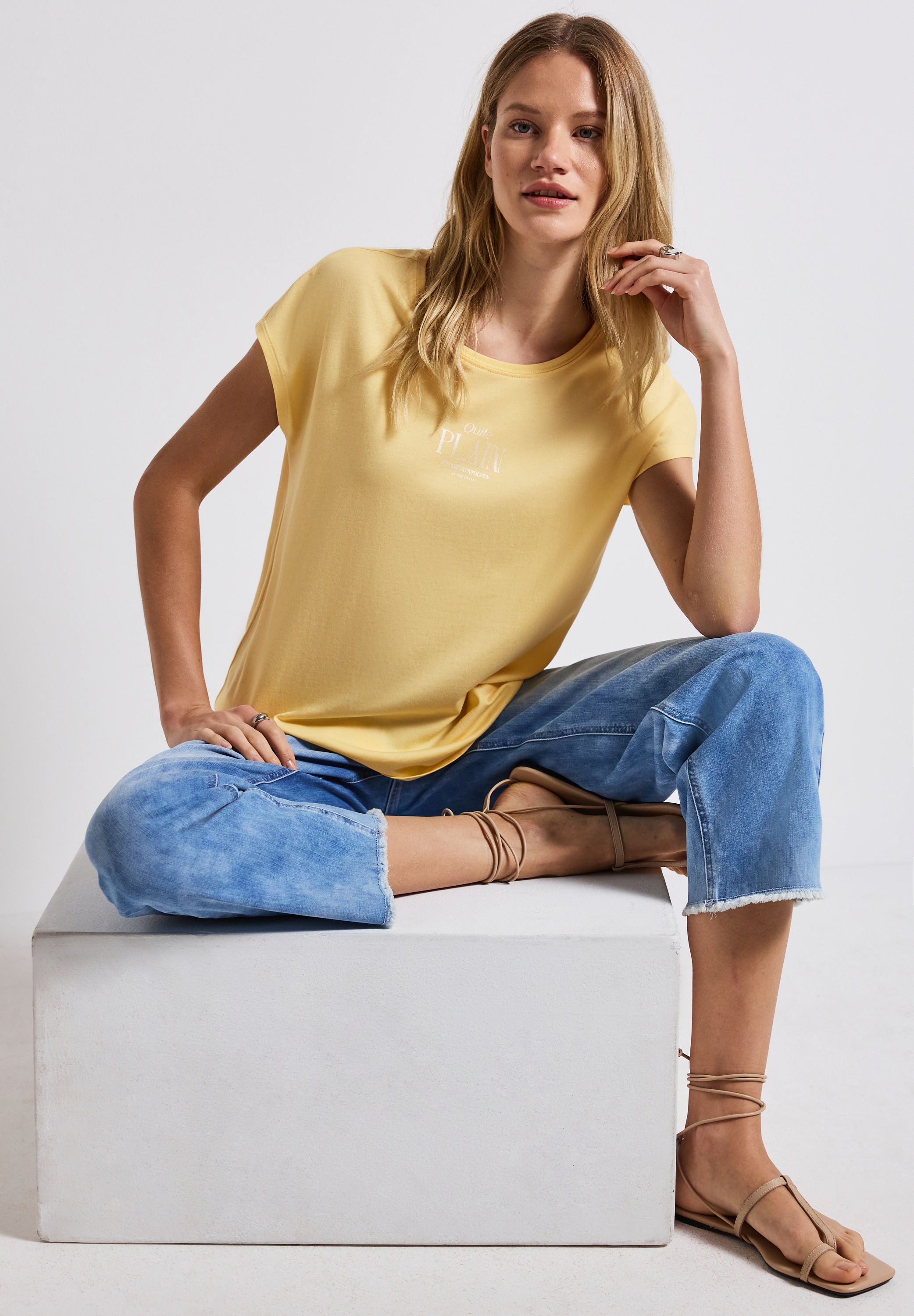 STREET ONE Shirttop mit Wording Print