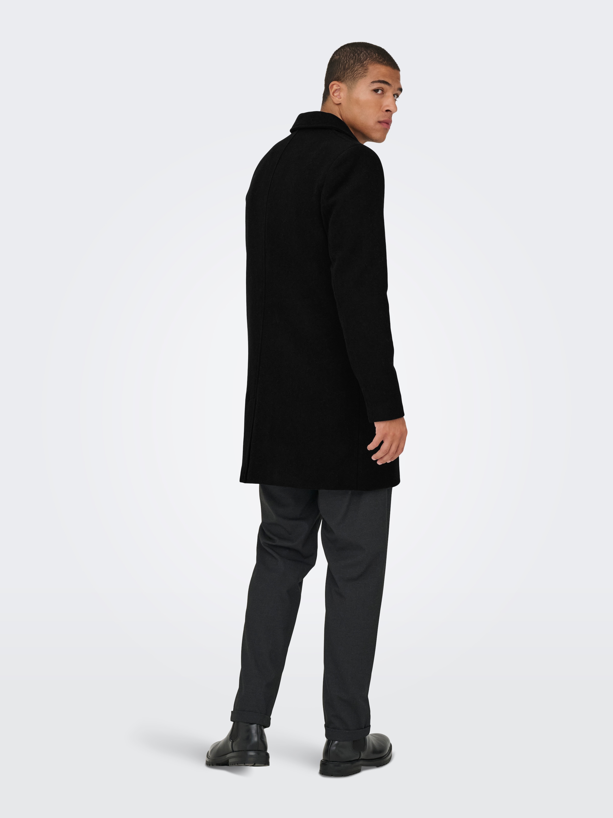 ONLY & SONS Langmantel »ONSMATTHEW WOOL COAT OTW NOOS« mit Wolle