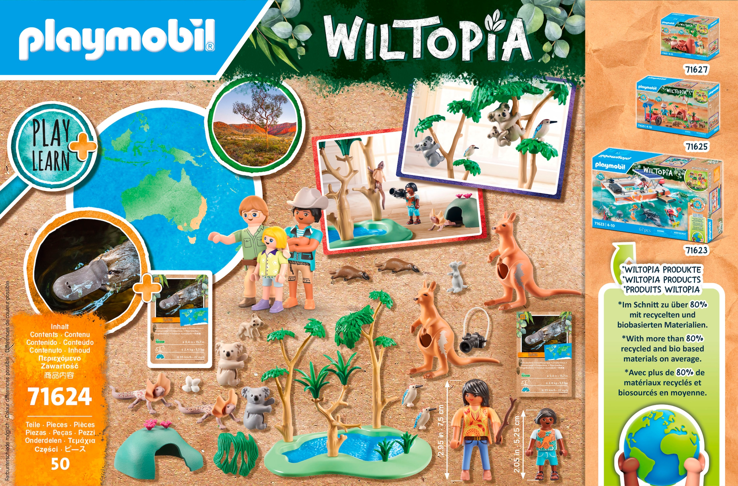 Playmobil® Jeu de construction »Australische Tierwelt (71624), Wiltopia« Made in Europe