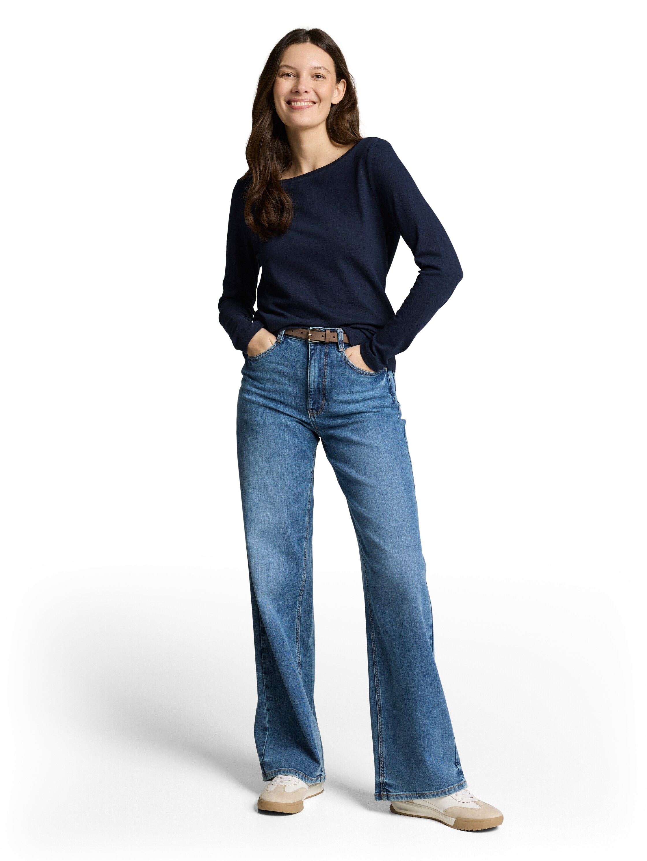 TOM TAILOR T-shirt à manches longues unifarben