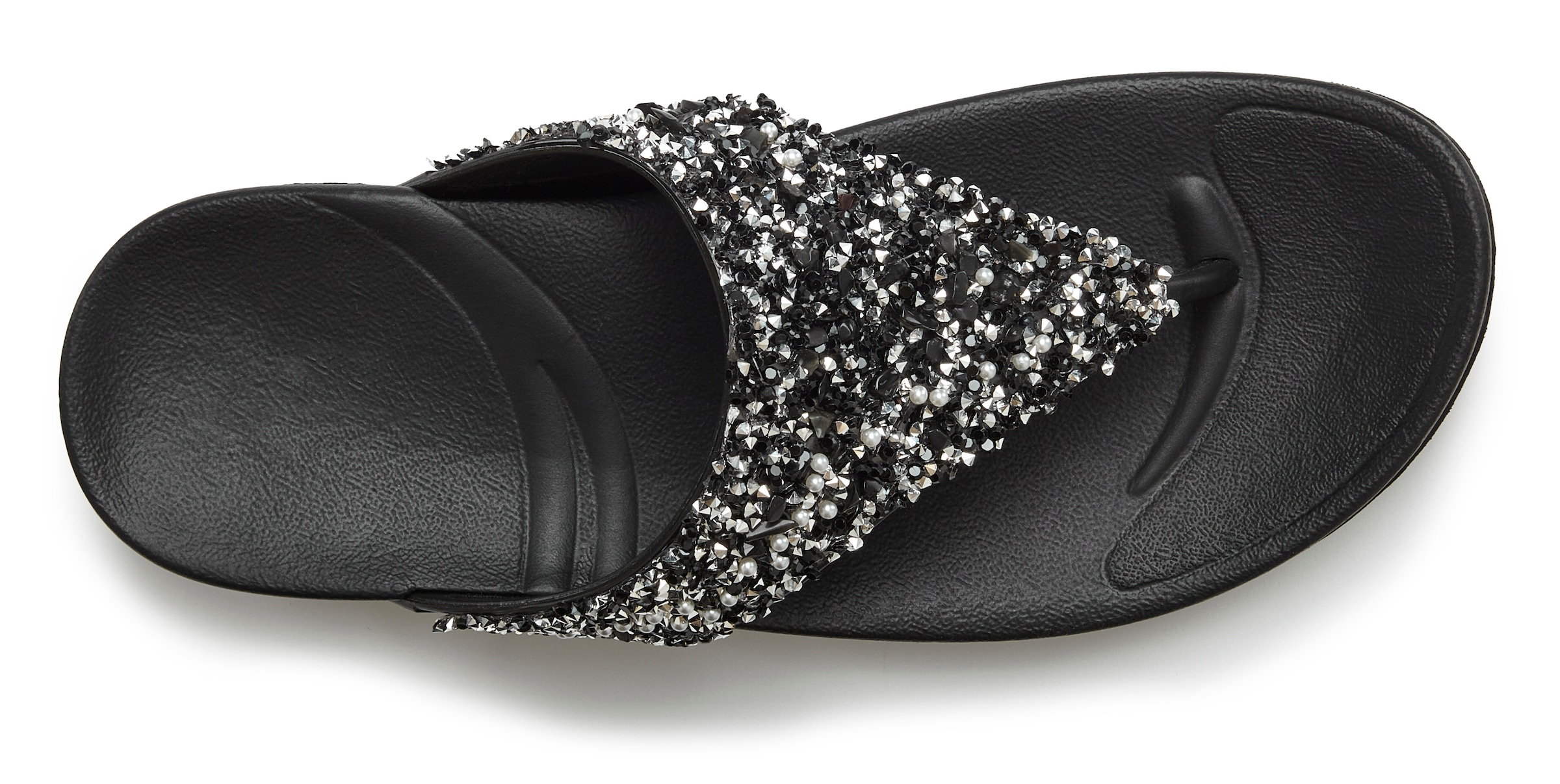 Vivance Séparateur d'orteils de bain »Flip Flop, Badelatsche, Badeschuhe, Pantolette, Zehentrenner,«  Sommerschuh mit modischem Glitzerdetail VEGAN