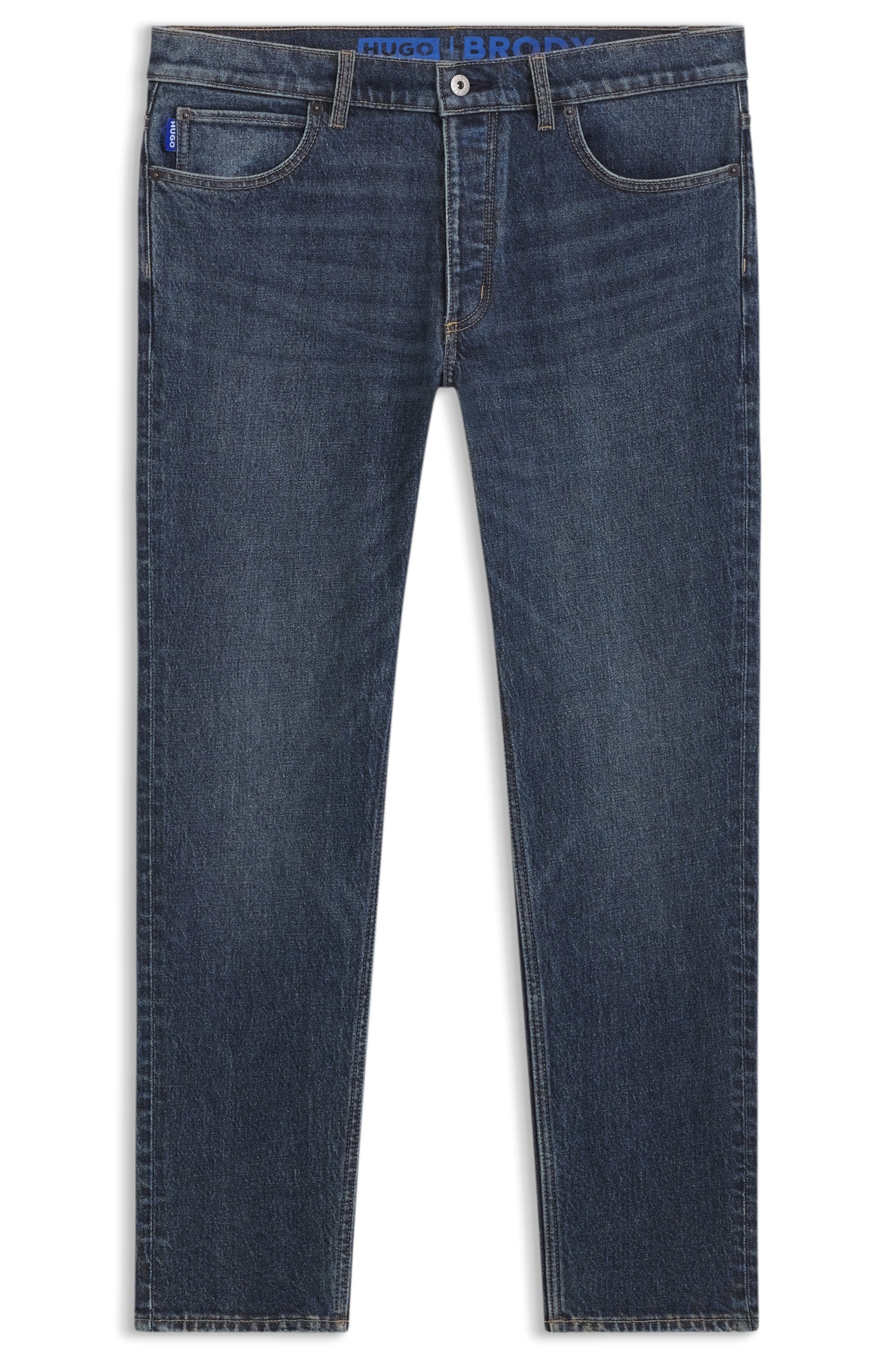 HUGO Blue Tapered-fit-Jeans »Brody« mit Stone-washed-Finish