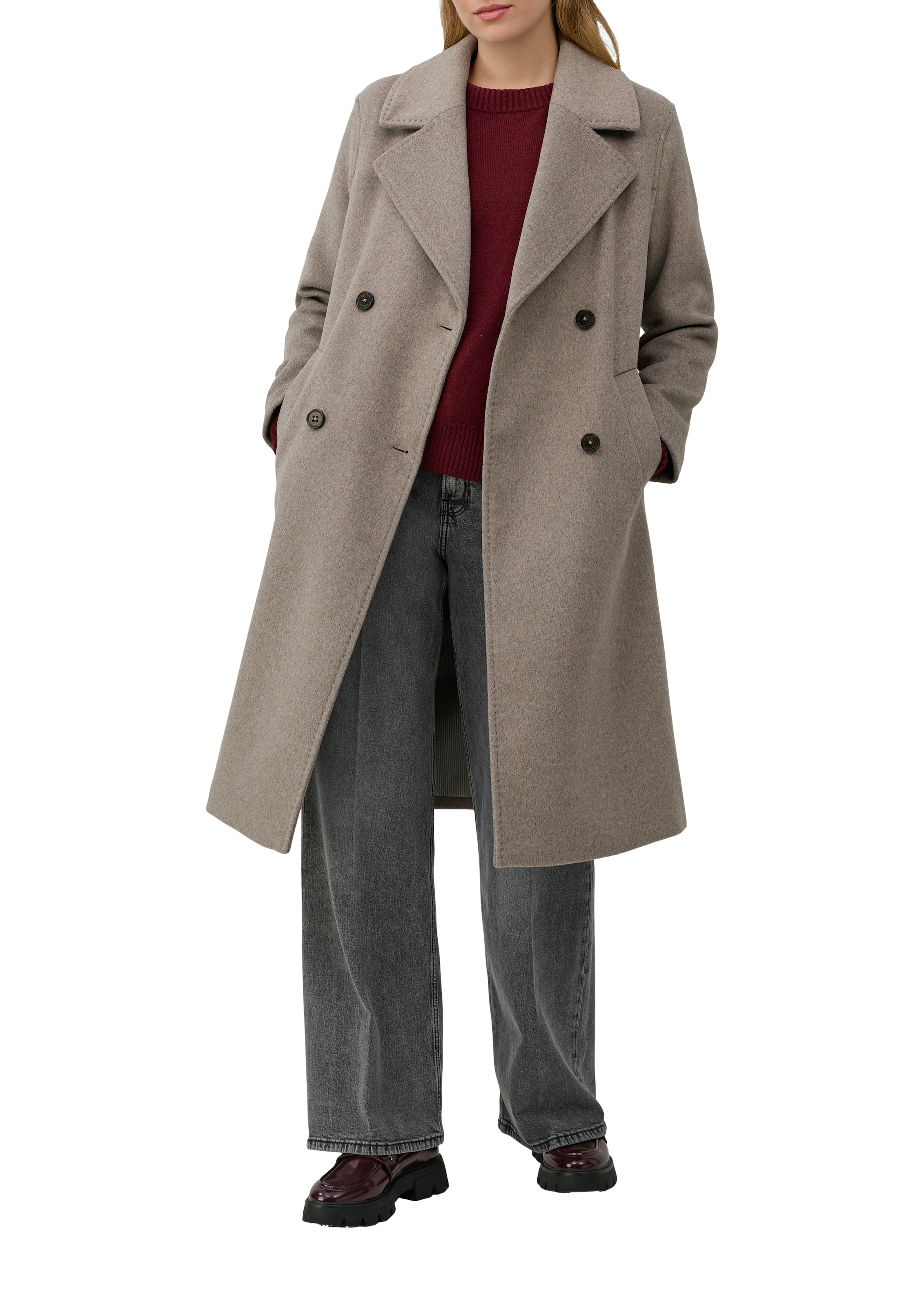 s.Oliver Manteau en laine , mit Reverskragen und doppelter Knopfleiste
