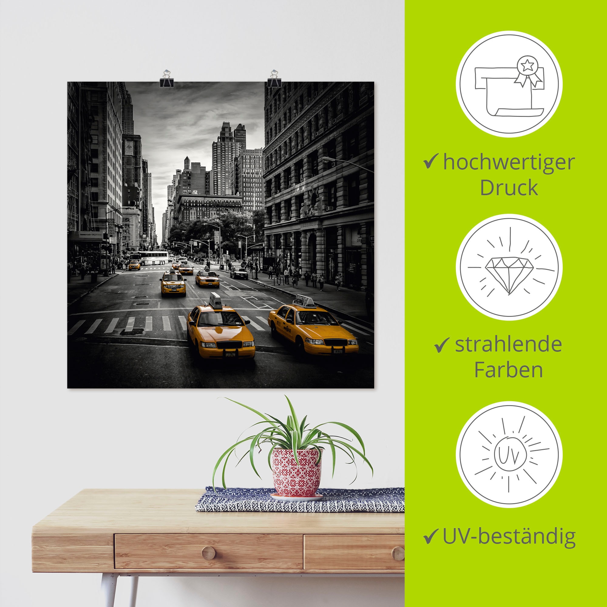 Artland Poster »New York City Verkehr 5th Avenue« Amerika 1 Stk. tlg. ohne Rahmen