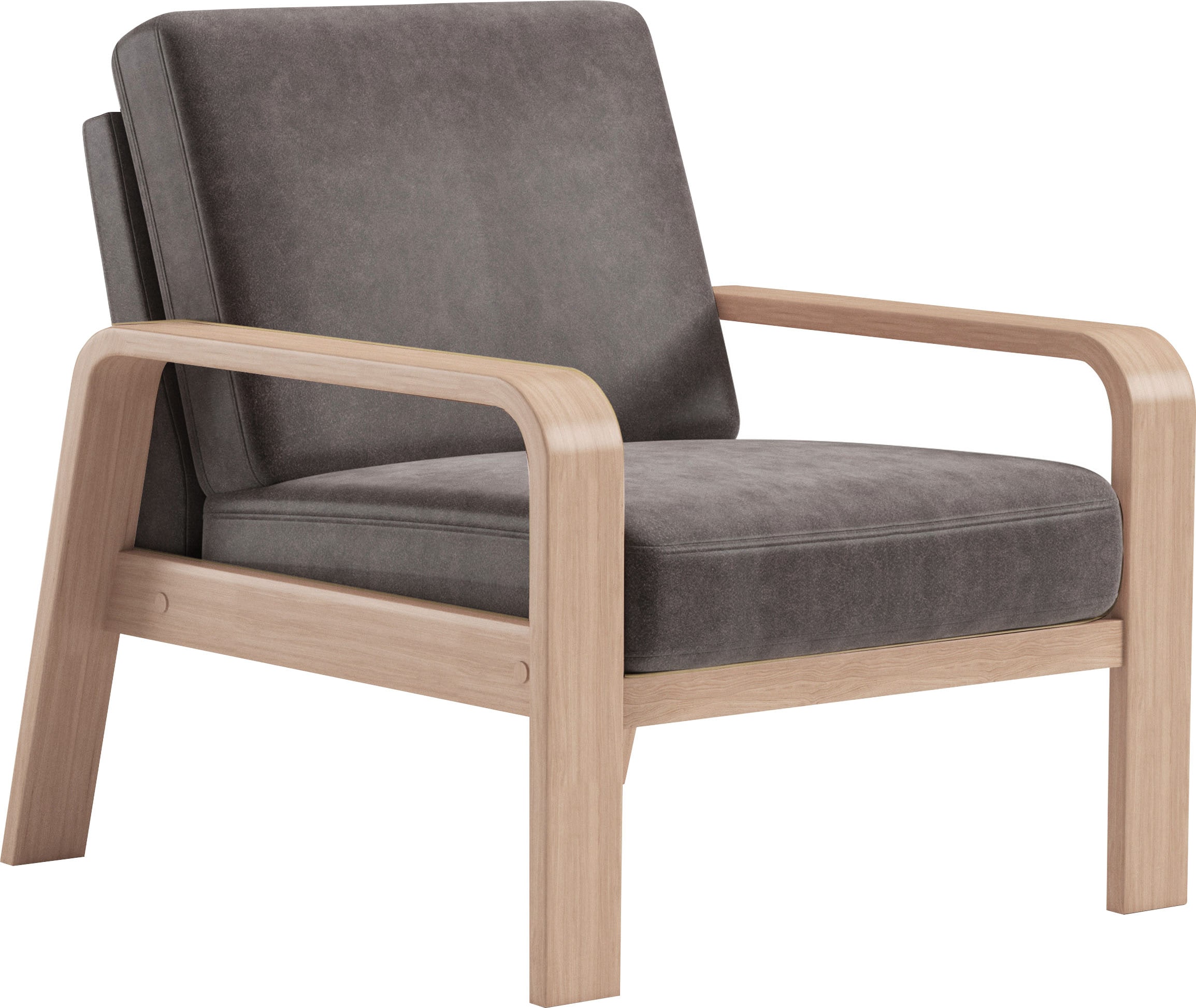 sit&more Fauteuil »Kolding« Armlehnen aus Buchenholz in natur, verschiedene Bezüge und Farben