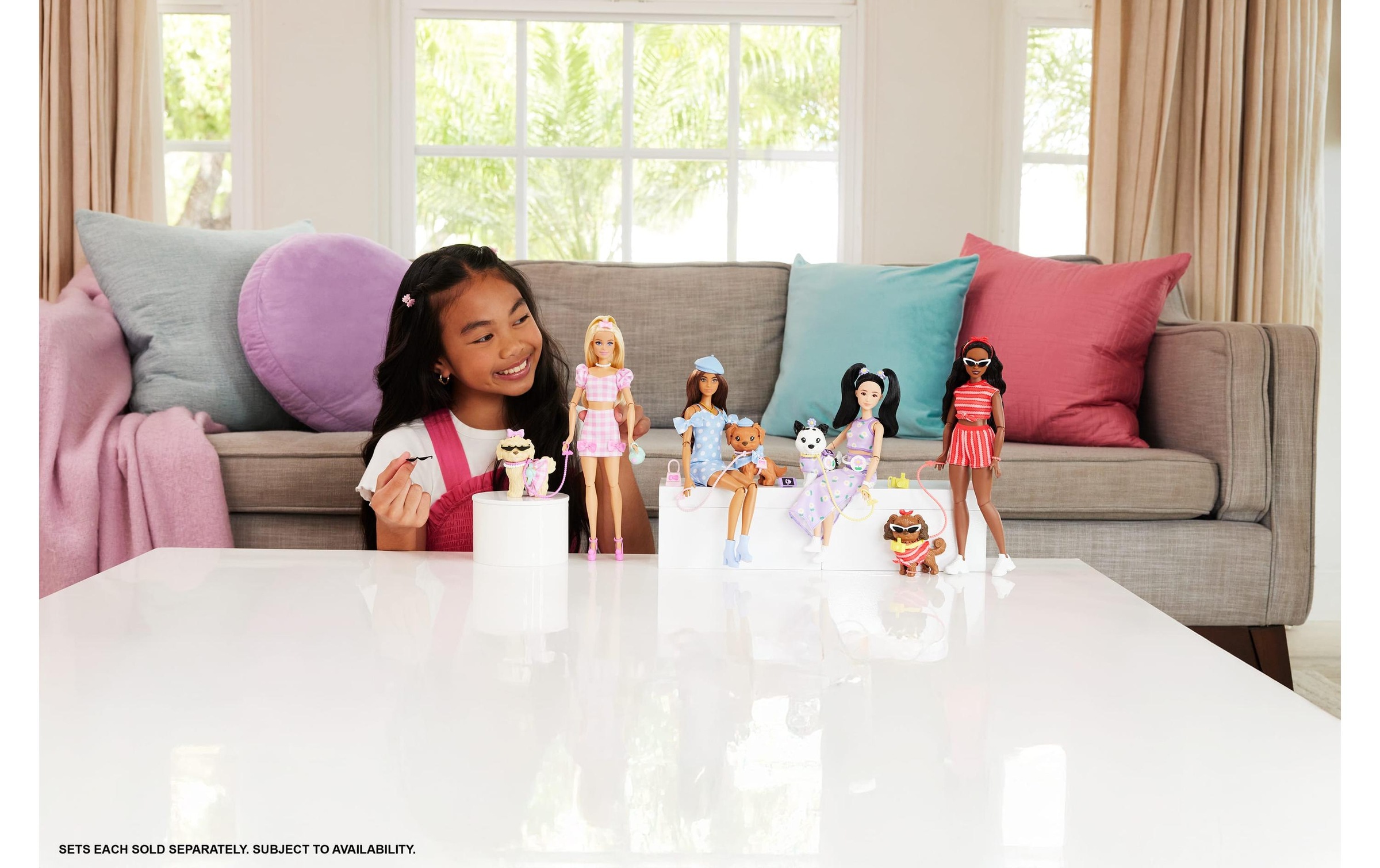 Barbie Poupée à habiller »Twinning Looks Bows« Barbie mit Schleife und Hündchen