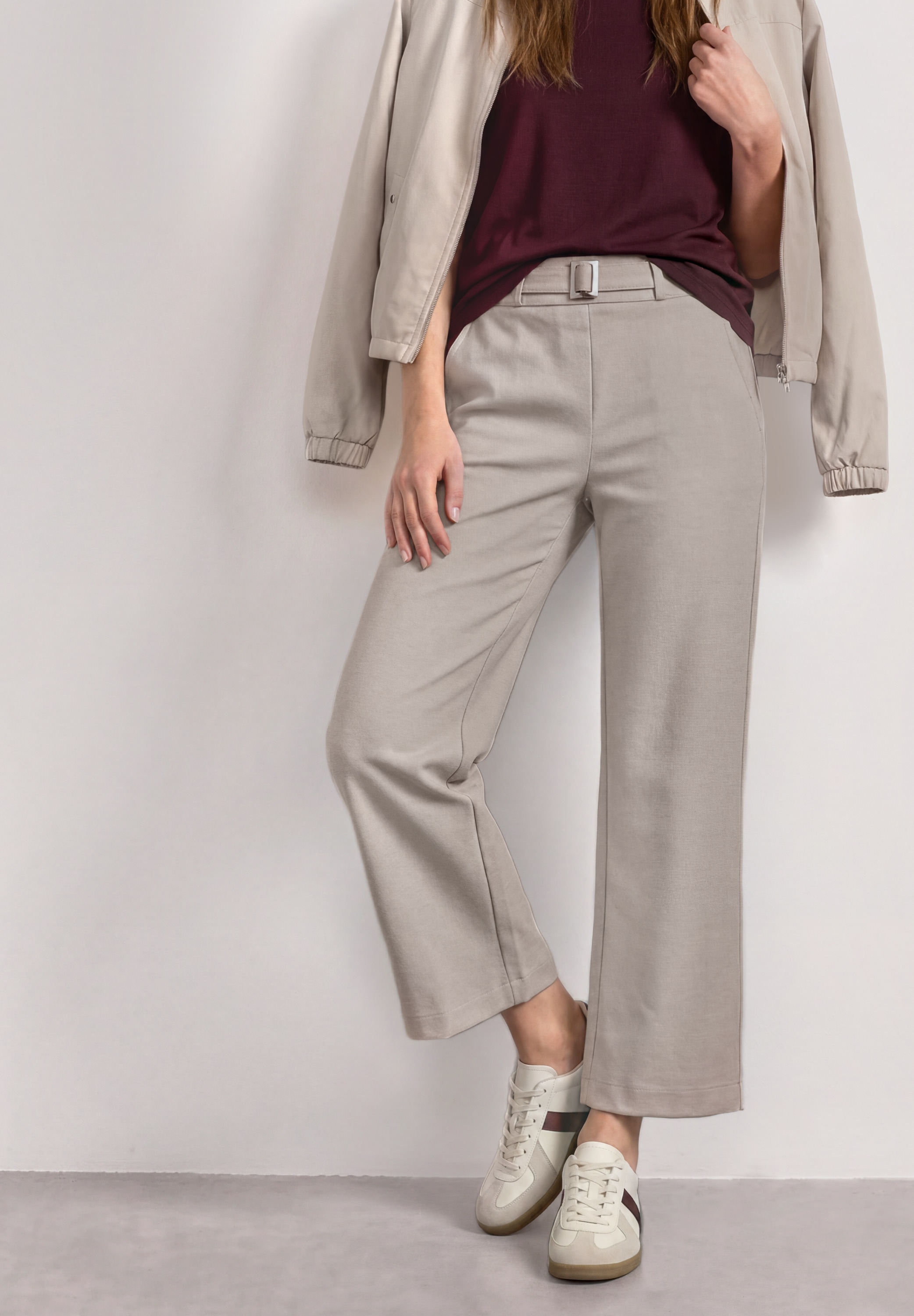 STREET ONE Stoffhose  Sommerhose im Culotte-Style mit Schnallendetail