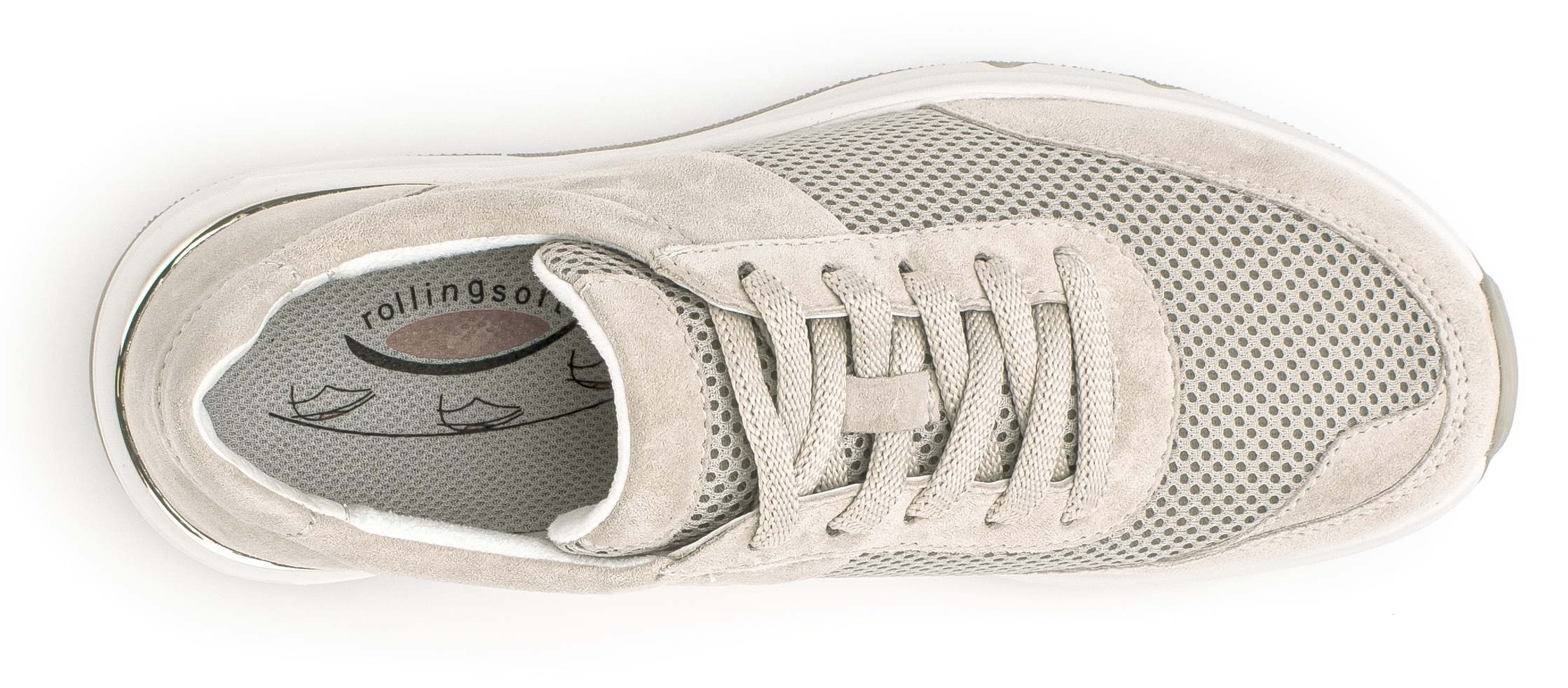 rollingsoft Baskets compensées  chaussure de loisirs, chaussure basse, chaussure à lacets, logo au talon