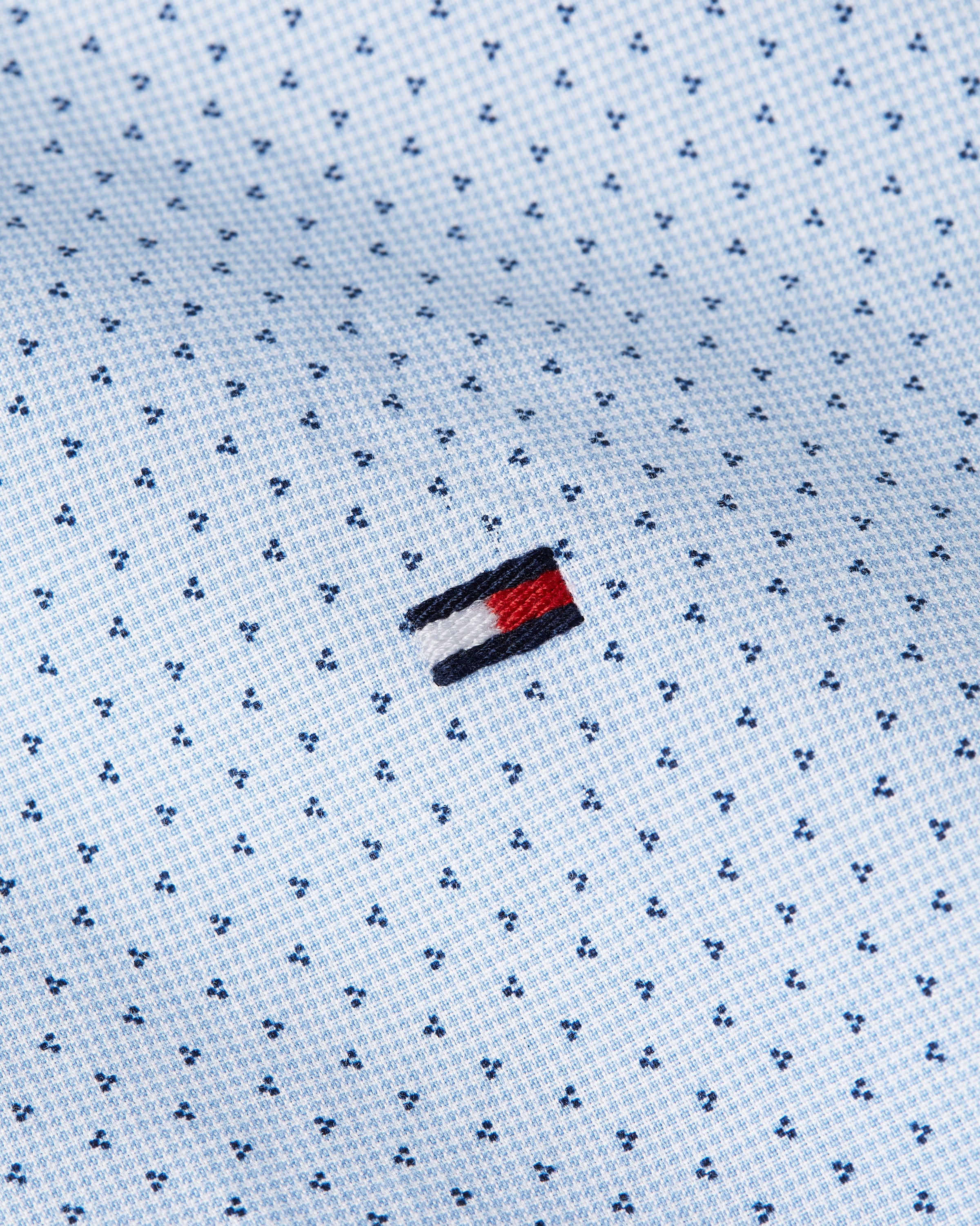 Tommy Hilfiger Langarmhemd »FLEX POPLIN MINI PRINT Regular Fit SHIRT«, regular fit, Kentkragen