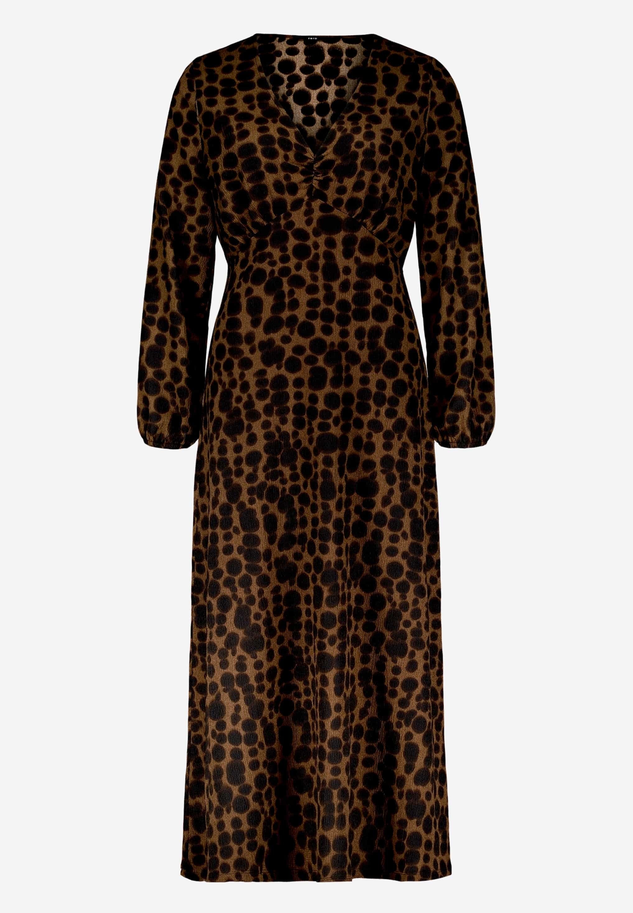 Zero Maxikleid Ohne Taschen Gemustertes Maxikleid mit V-Ausschnitt