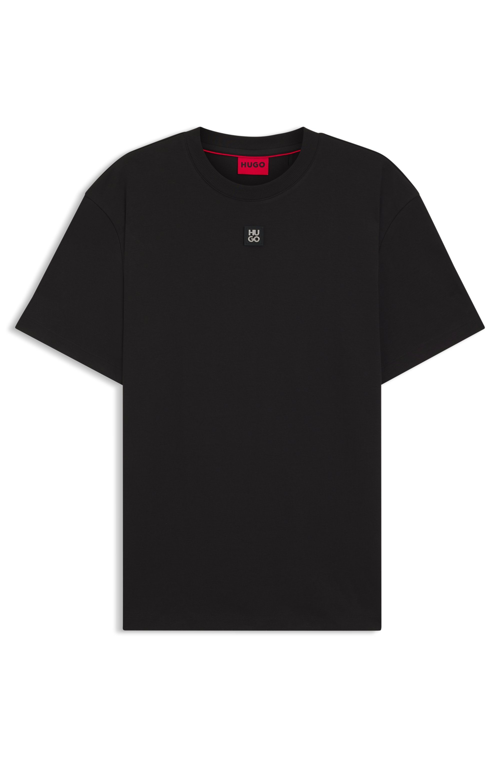 HUGO T-shirt »Dalile Metal Logo« logo empilé, col rond, coupe régulière