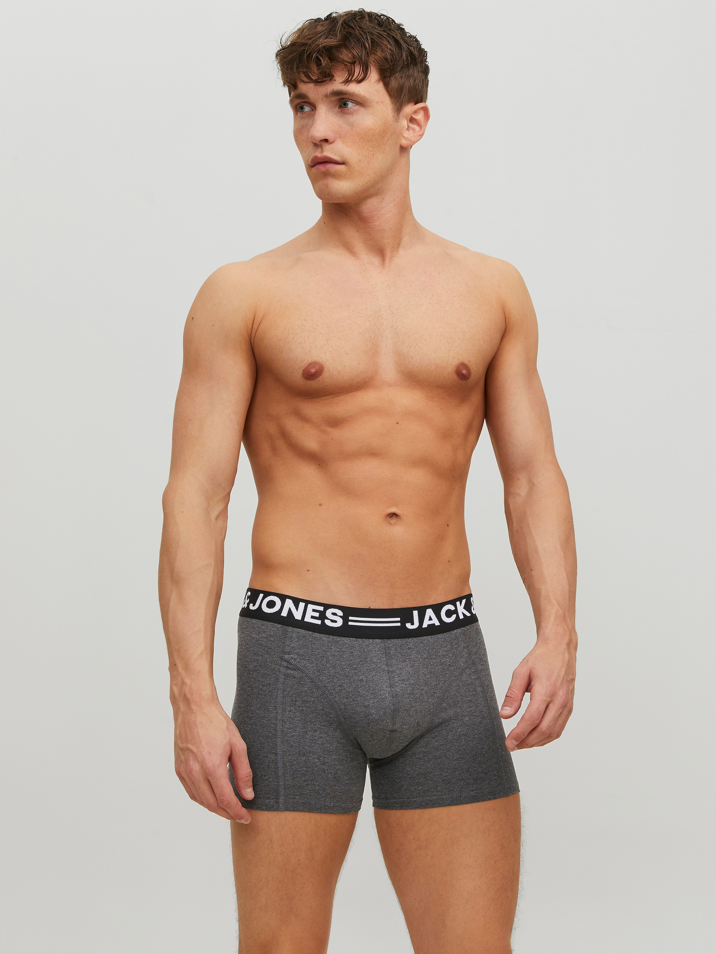 Jack & Jones Boxer »JAC Lichfield Trunks« Packung, 3 cuis mit kontrastfarbigem Bund