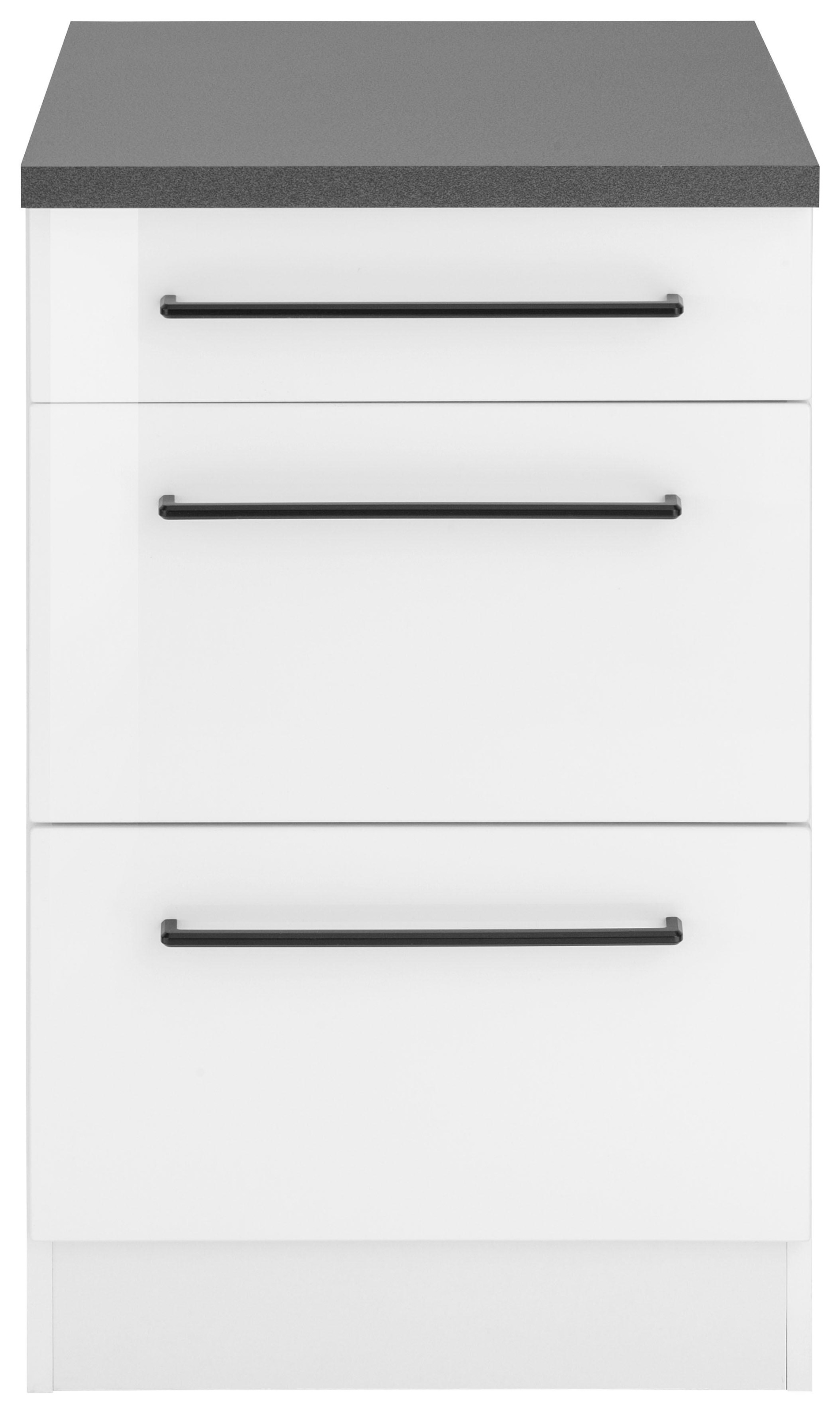 KOCHSTATION Unterschrank »KS-Tulsa« 50 cm breit, 1 Schubkasten, 2 grosse Auszüge, Metallgriff, MDF Front