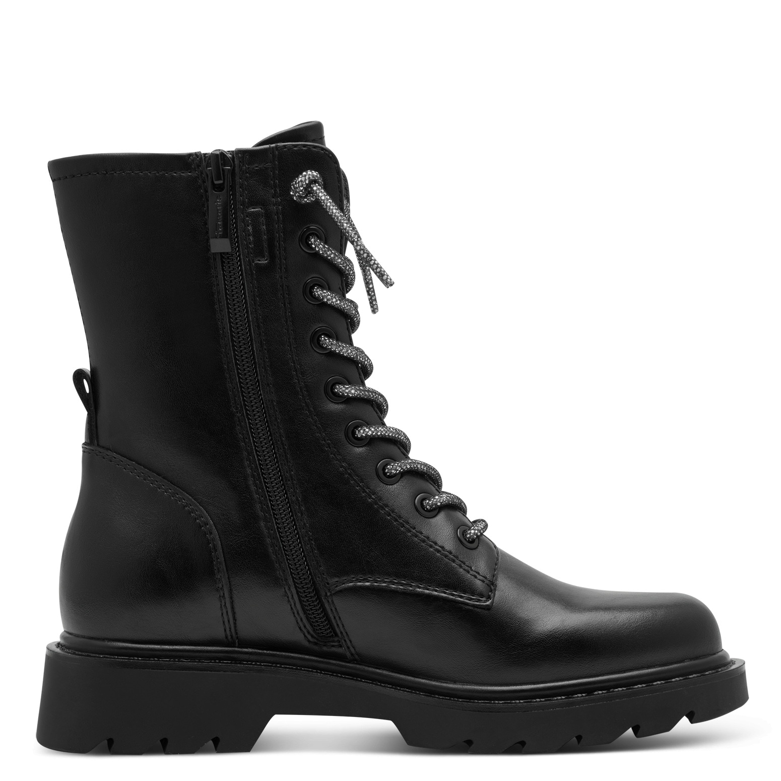 Tamaris Schnürstiefelette  Blockabsatz, Schnürboots mit glänzenden, elastischen Schnürsenkeln