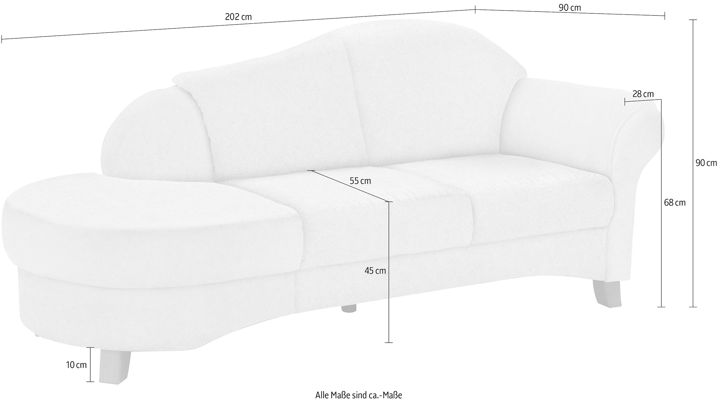 Home affaire Récamière »Mayfair« freistehend, wahlweise Armlehne links oder rechts