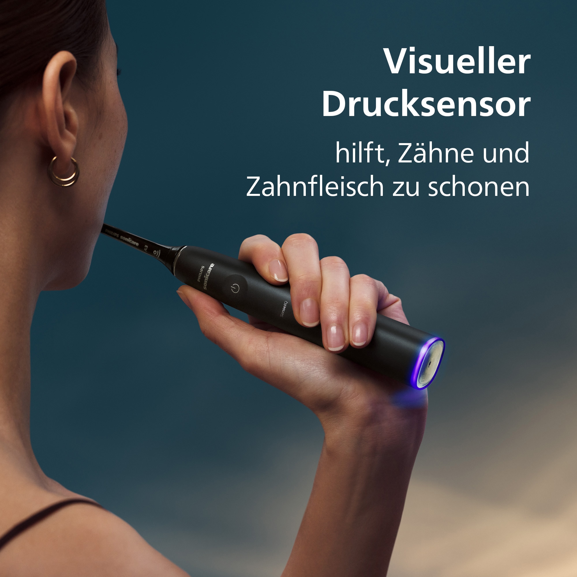 Philips Sonicare Brosse à dents électrique »DiamondClean Prestige 9900 HX9992« 2 cuis Aufsteckbürsten mit integriertem Drucksensor, 5 Putzprogramme, inkl. Ladeetui