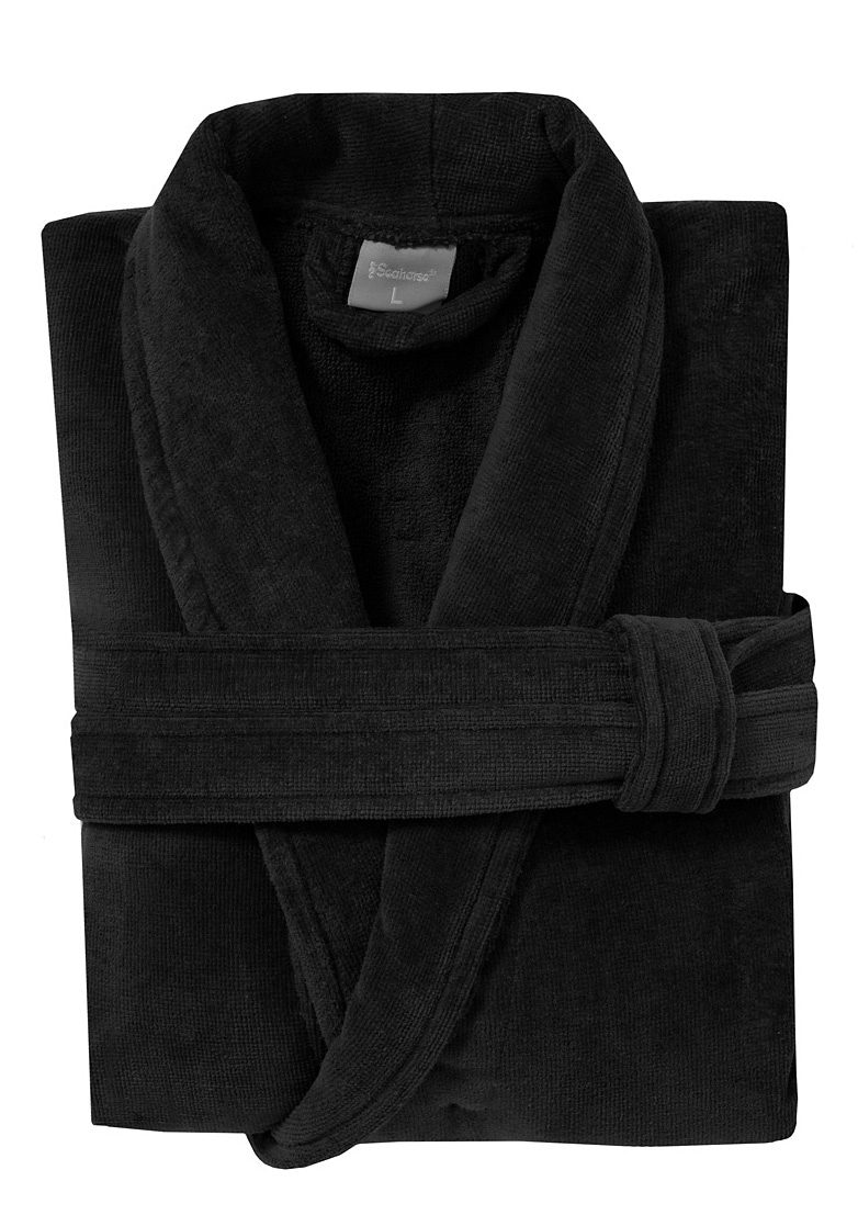 Seahorse Bademantel »Seahorse Pure Unisex« 1 Stk. tlg., Langarm, aufgesetzte Taschen