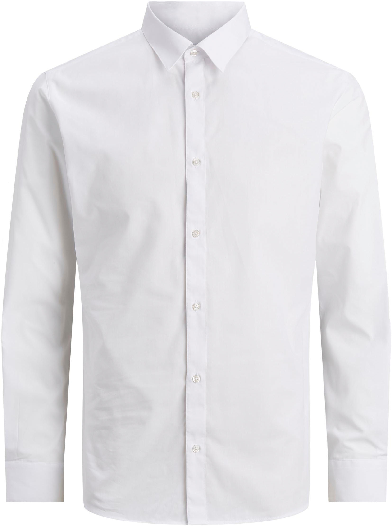 Jack & Jones Junior Langarmhemd »JJJOE SHIRT LS PLAIN NOOS JNR« Materialmix, regular fit