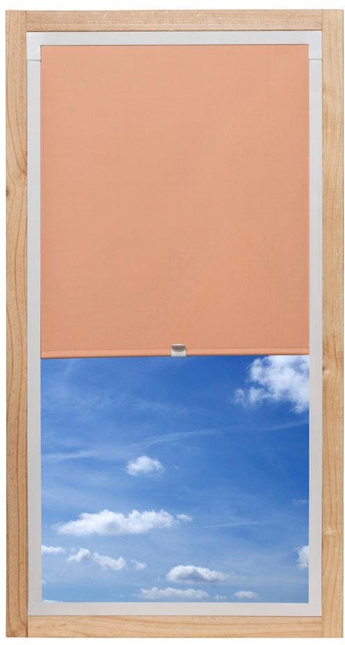 K-HOME Dachfensterrollo verdunkelnd energiesparend in Führungsschienen im Fixmass