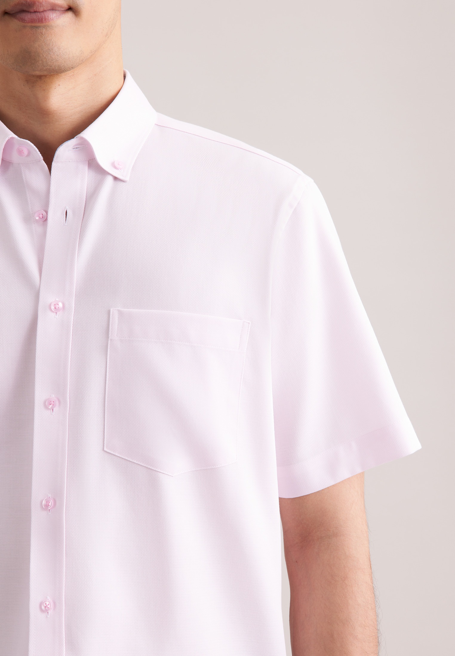 seidensticker Businesshemd »Schwarze Rose« Regular 1/2 Button-Down-Kragen Struktur