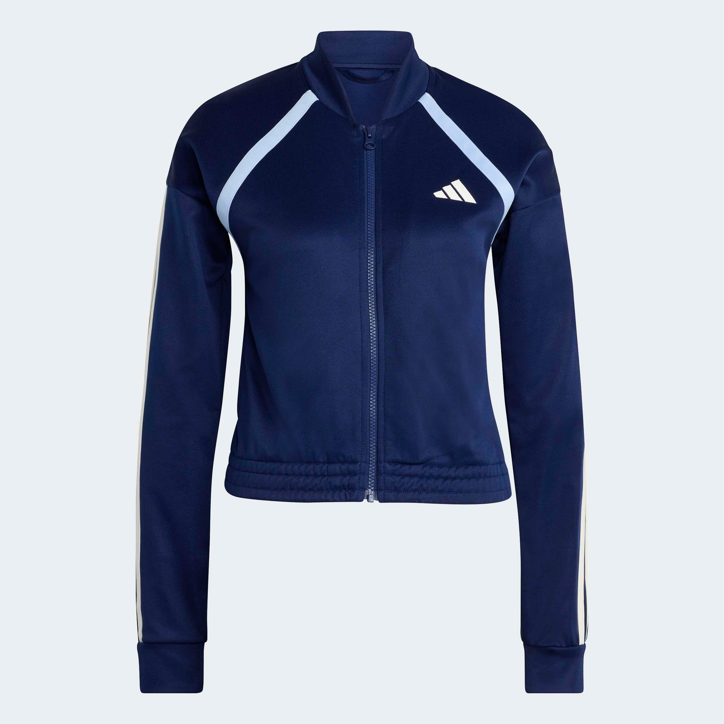 adidas Sportswear Trainingsanzug »W TEAMSPORT TS« 2 tlg. Jacke schmal geschnitten; Hose regulär geschnitten, hoher Bund