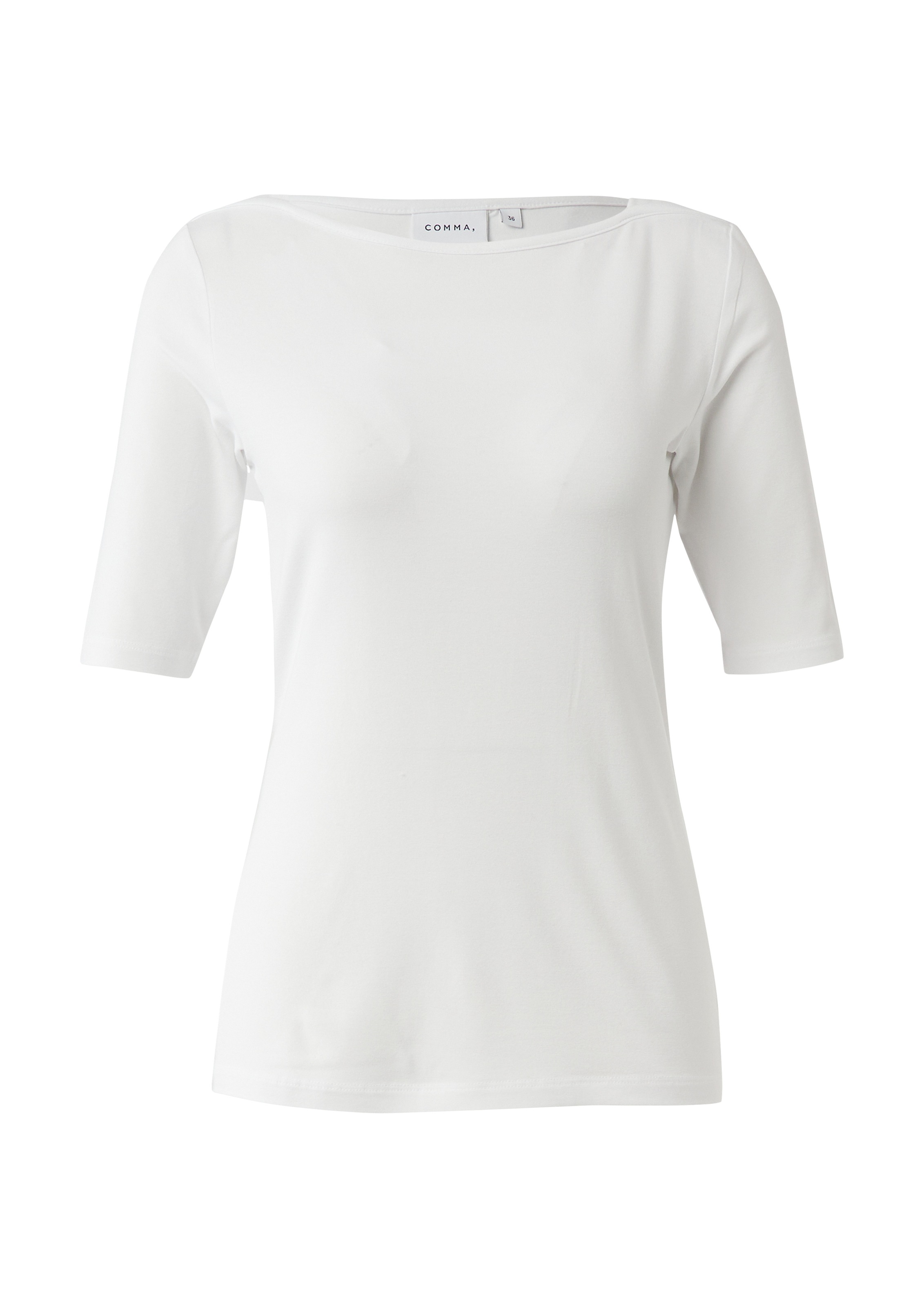 Comma T-Shirt halbarm, mit U-Boot.Ausschnitt