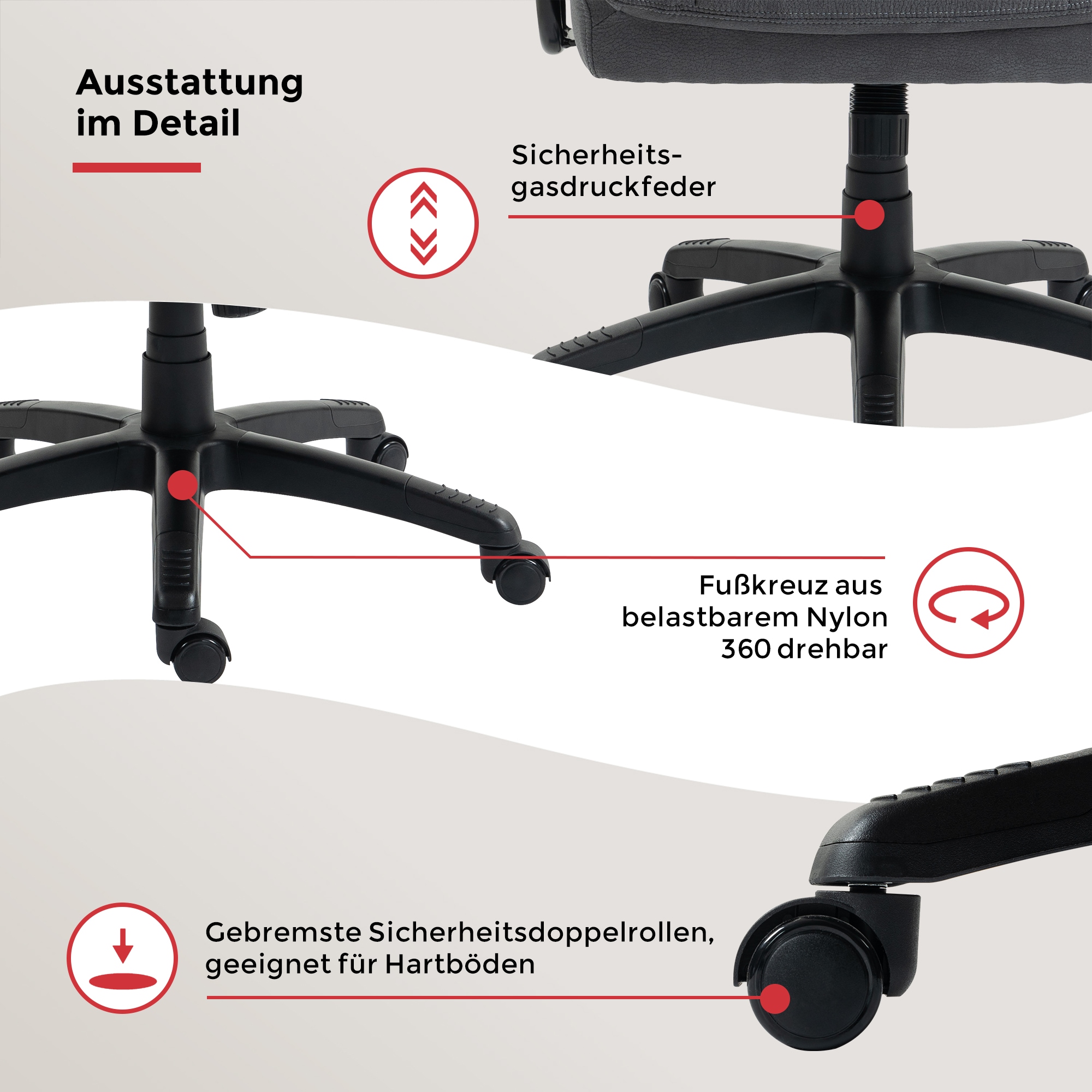 Duo Collection Fauteuil de direction »Mauro XXL« () capacité de charge jusqu'à 150 kg