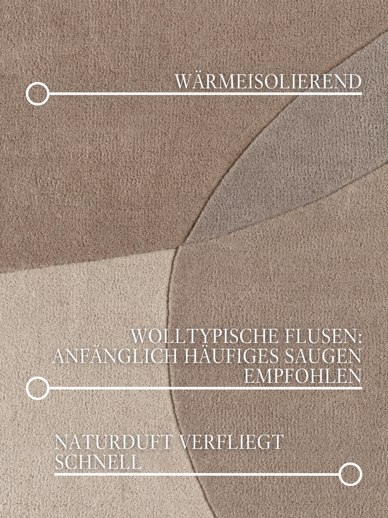 Villeroy & Boch Wollteppich »Ovia« rechteckig 17 mm Höhe Wolle, Natur,Handgemacht, Abstrakt, Kurzflor, Wohnzimmer, Schlafzimmer