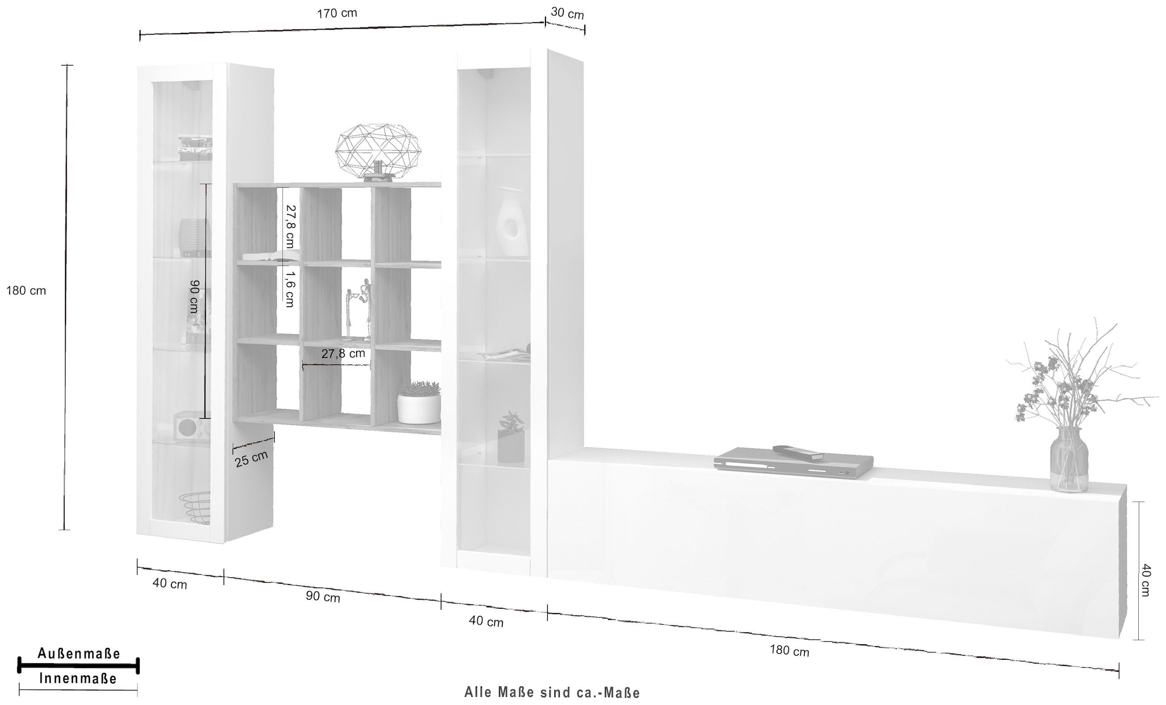 Home affaire Wohnwand »Maruska« 1 Stk. tlg.