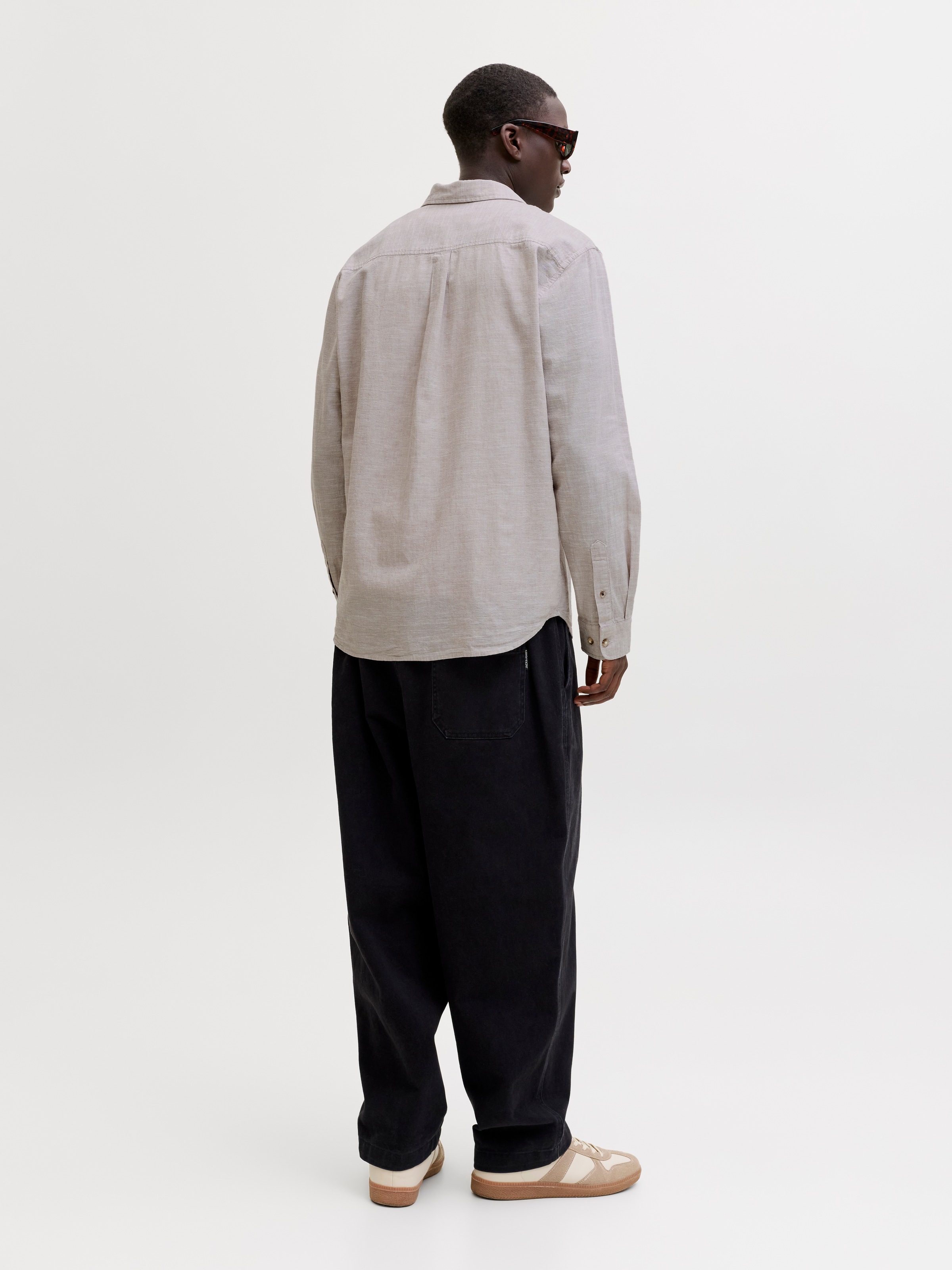 Jack & Jones Langarmhemd »JJESUMMER LINEN BLEND SHIRT L/S SN 2PKMP« Packung, 2