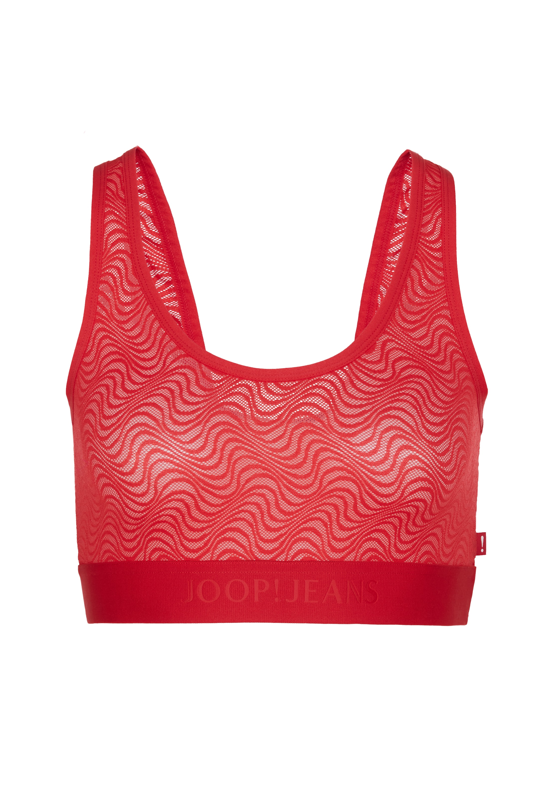 JOOP! Jeans Bustier Rundhalsausschnitt, elastisch, Jacquard-Spitze