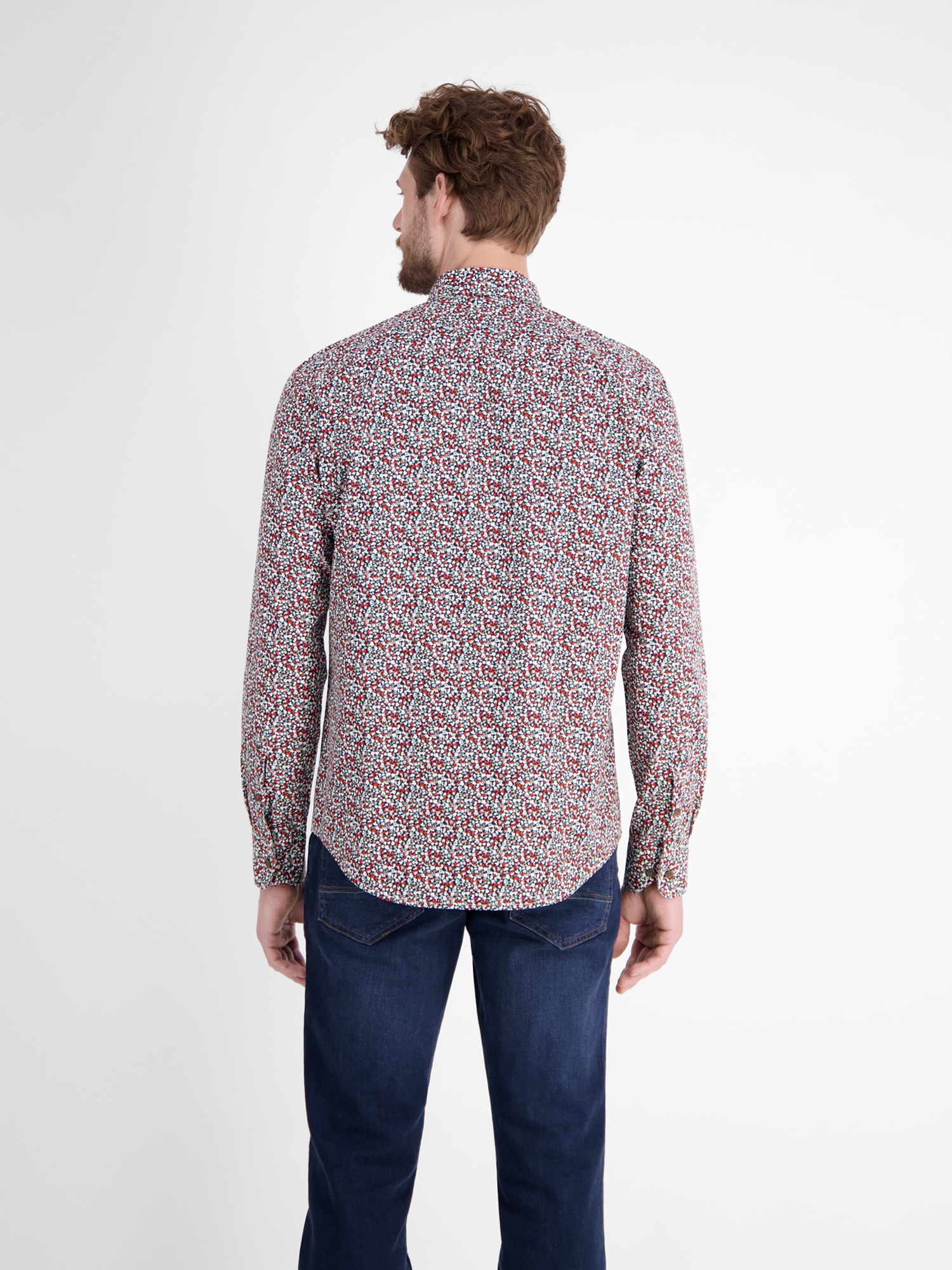 LERROS Langarmhemd »LERROS Herren Langarmhemd, modern gemustert«