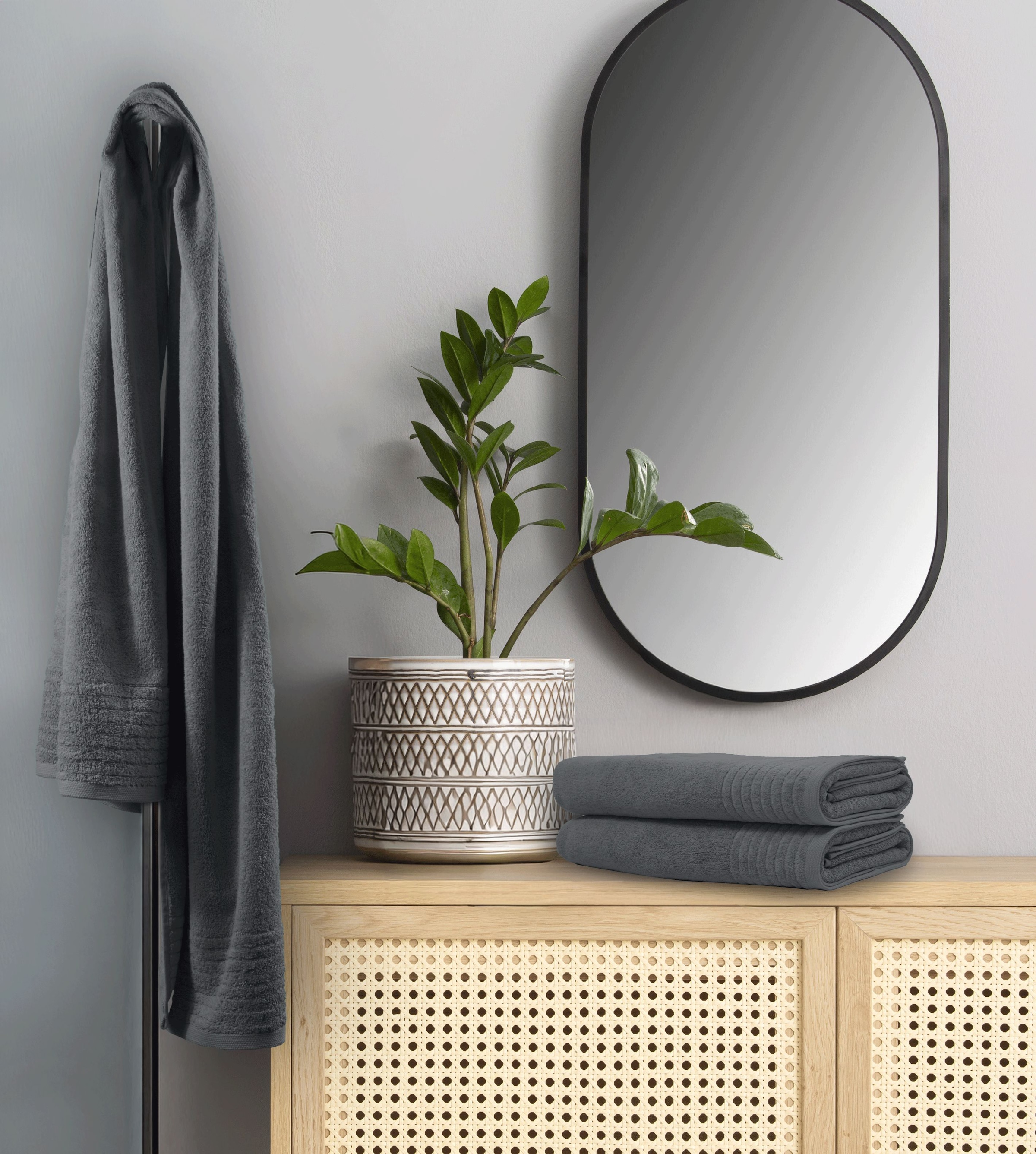 my home Saunatuch »Sanremo Premium, Premium Handtücher, 600 gr/m², 80x200cm« Bordüre, einfarbig, flauschig, weich, dicke Qualität, 5 Jahre Garantie