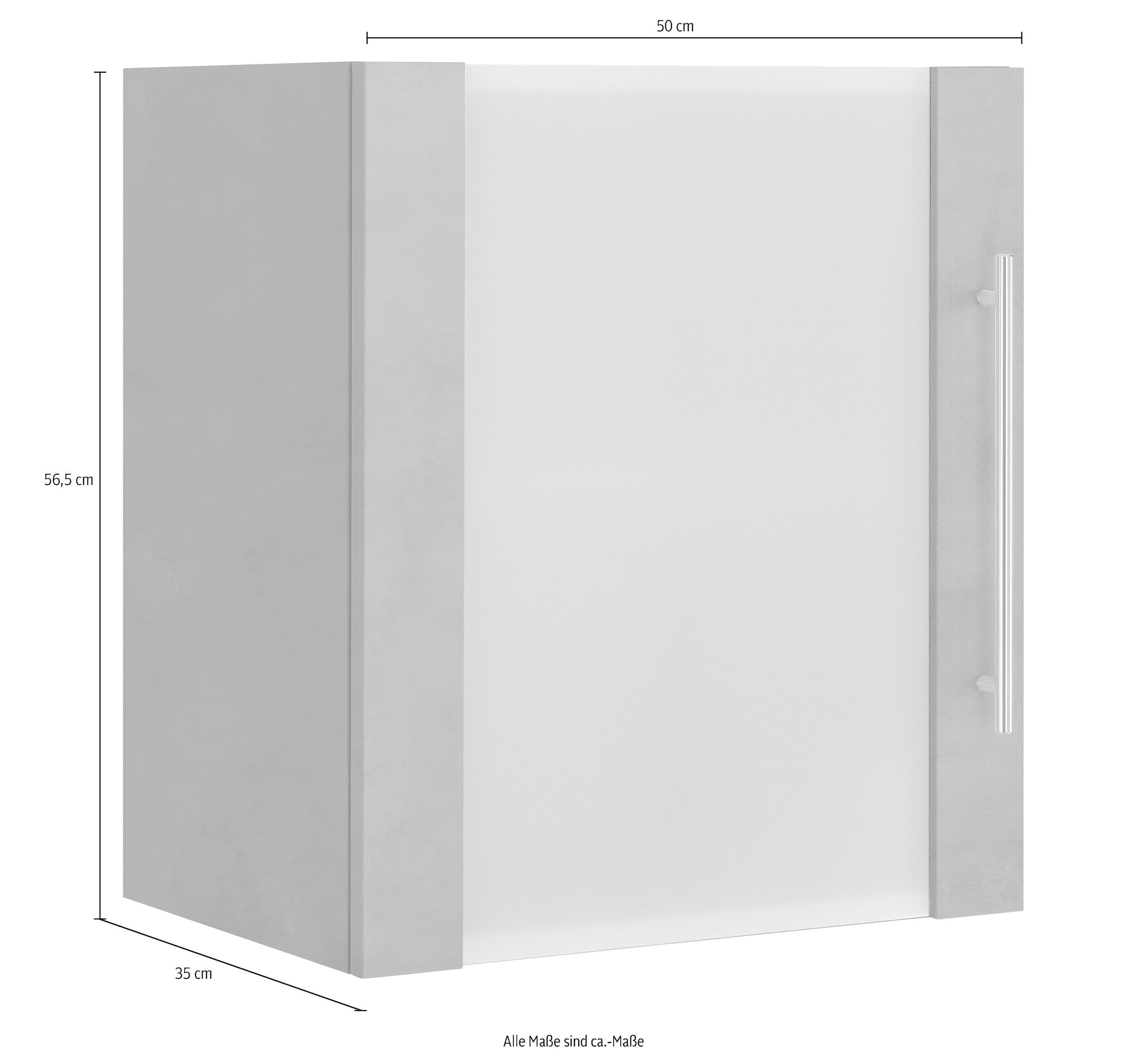 wiho Küchen Glashängeschrank »Flexi2« Breite 50 cm