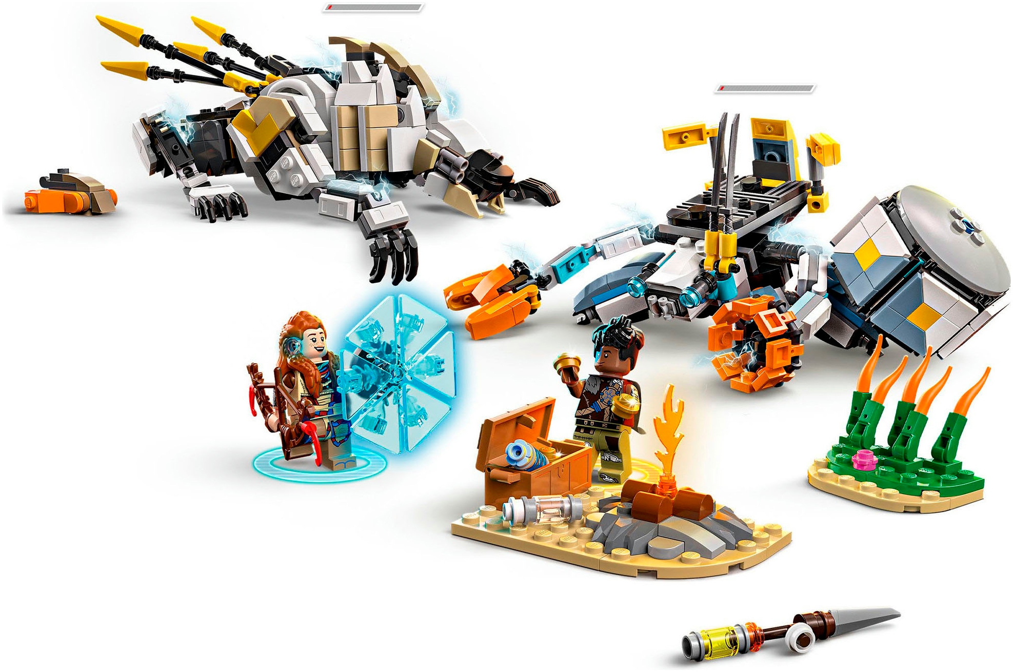 LEGO® Konstruktionsspielsteine »Aloy und Varl vs. Panzerwanderer und Sägezahn (77037), LEGO® Horizon« Made in Europe
