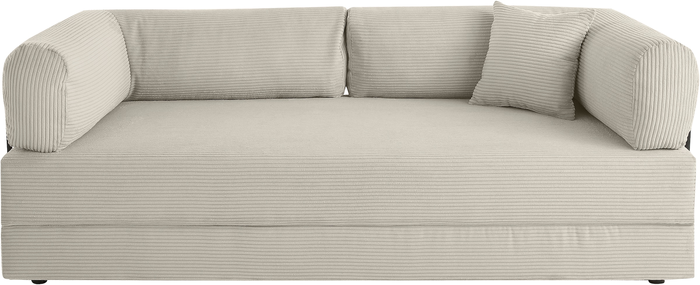 homsy by Ana Johnson Schlafsofa »Folda Dauerschläfer, B: 206 cm, Liegefl. 181x198 cm« mit Bett-/Schlaffunktion, inkl. 1x Zierkissen, Tonnentaschenfederkern