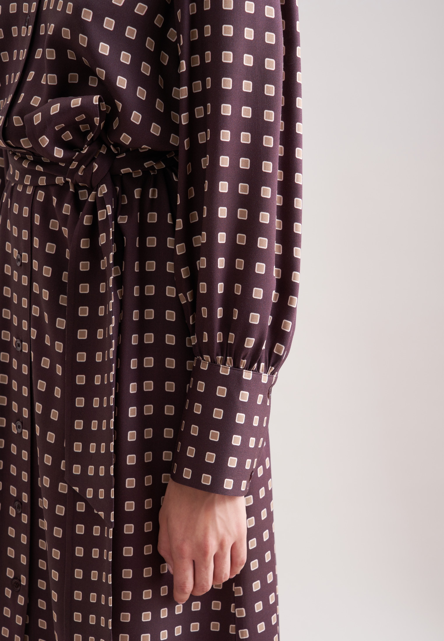 seidensticker Sommerkleid 1/1 Kragen Geometrische Muster