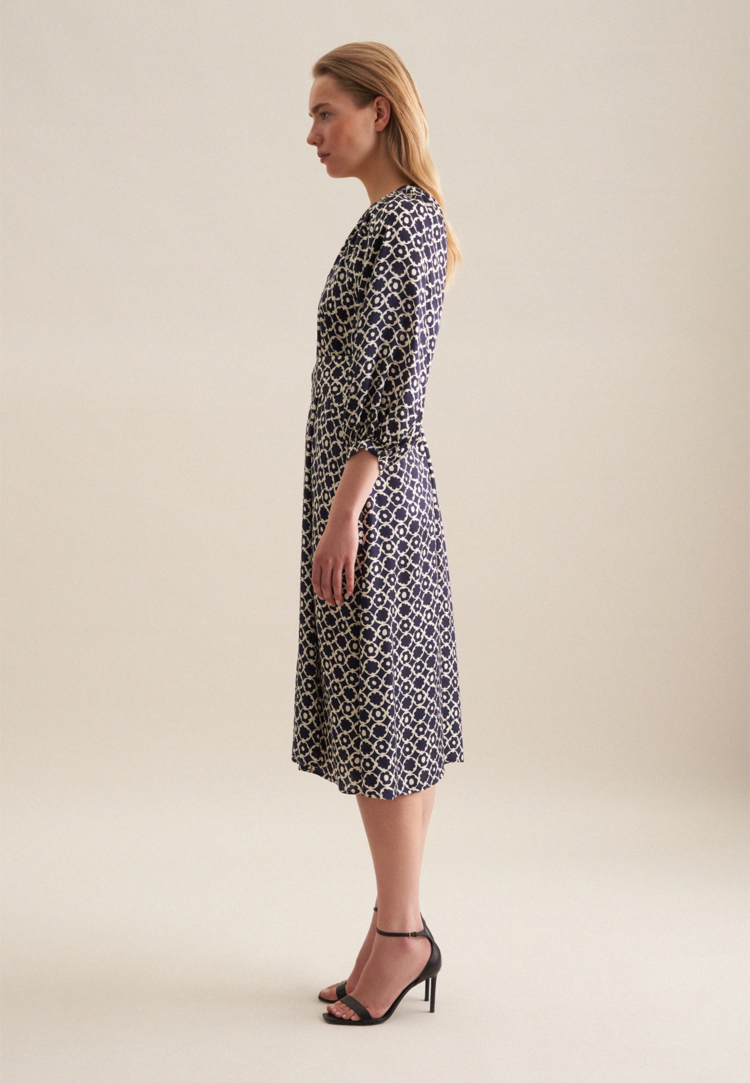 seidensticker Robe d'été »Schwarze Rose« 3/4 Rundhals Druck