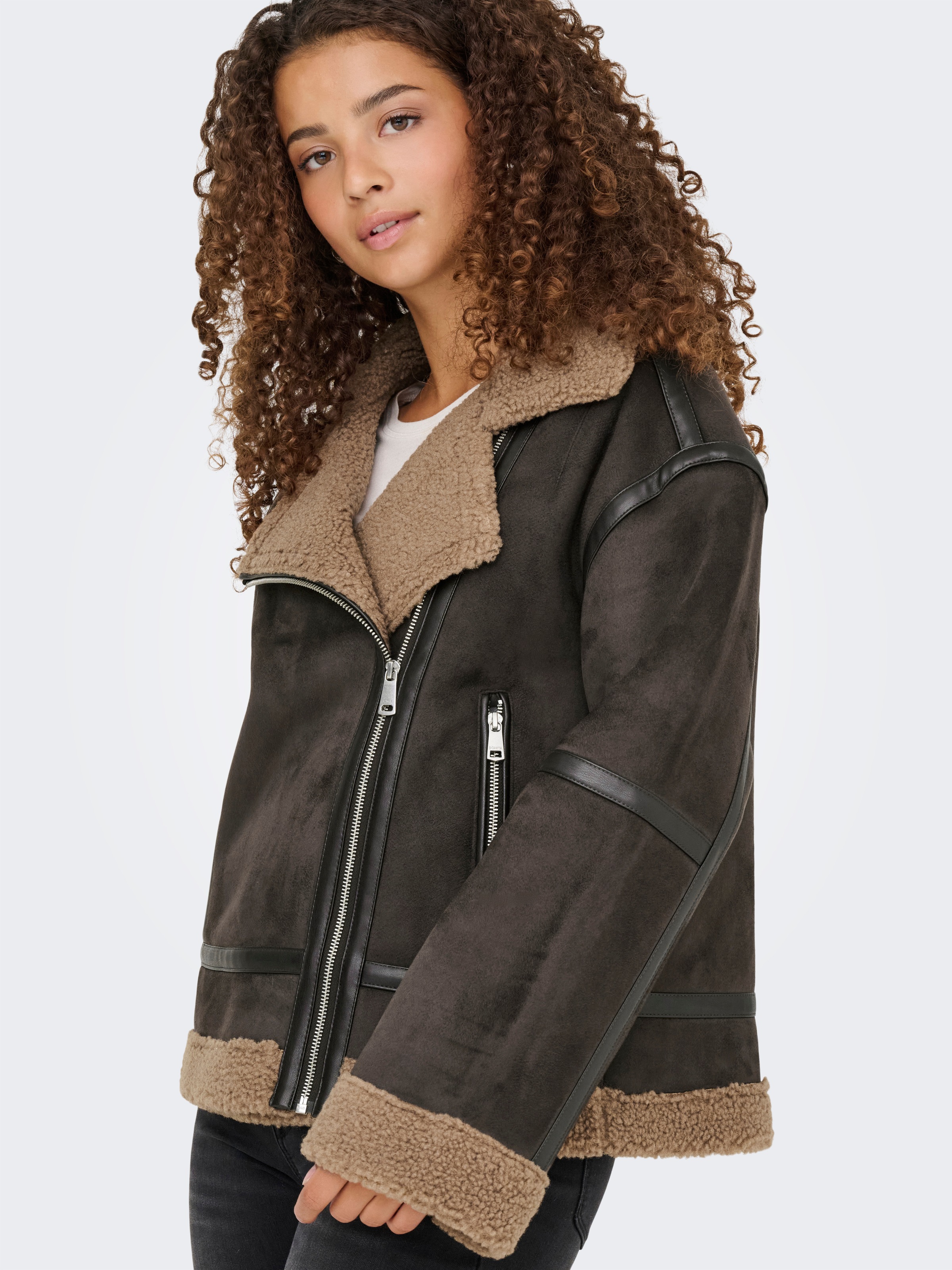ONLY Pilotenjacke »ONLKENDRA BOND OVERSIZJACKET CC OTW« Kunstfaser