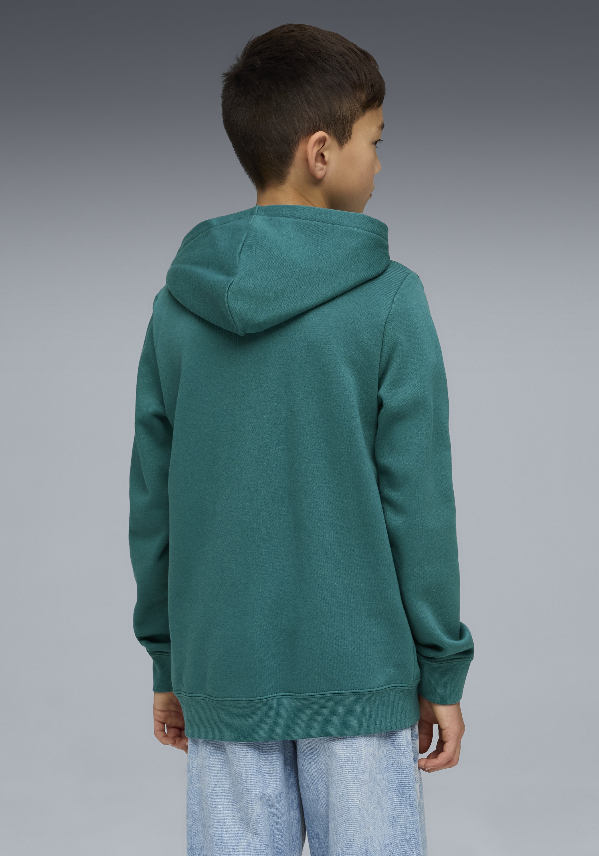 PUMA Sweat à capuche »ESS 2 COLOR NO.1 LOGO HOODIE TR B«, für Jugendliche, mit Print-Applikation, mit Kängurutasche
