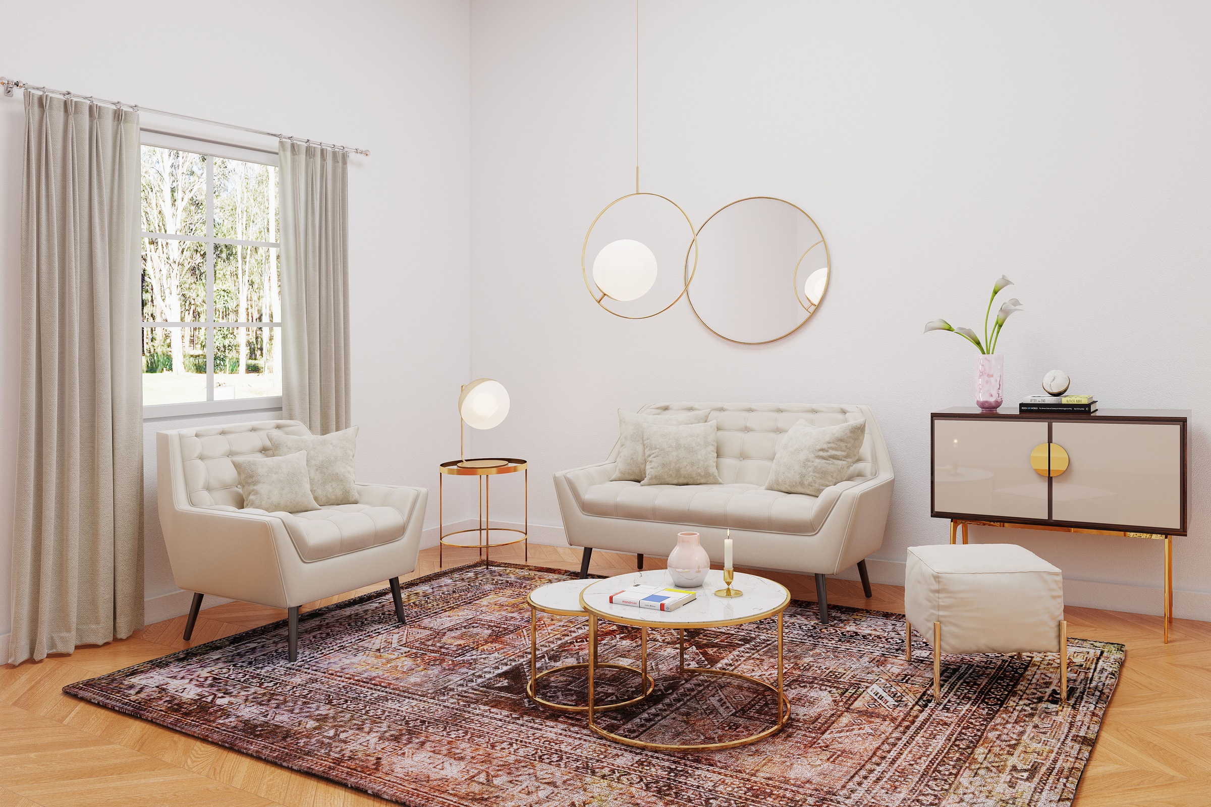 Gino Falcone Teppich »Adara GF 093« rechteckig 3 mm Höhe Flachgewebe, Orient-Optik, Vintage Design, waschbar