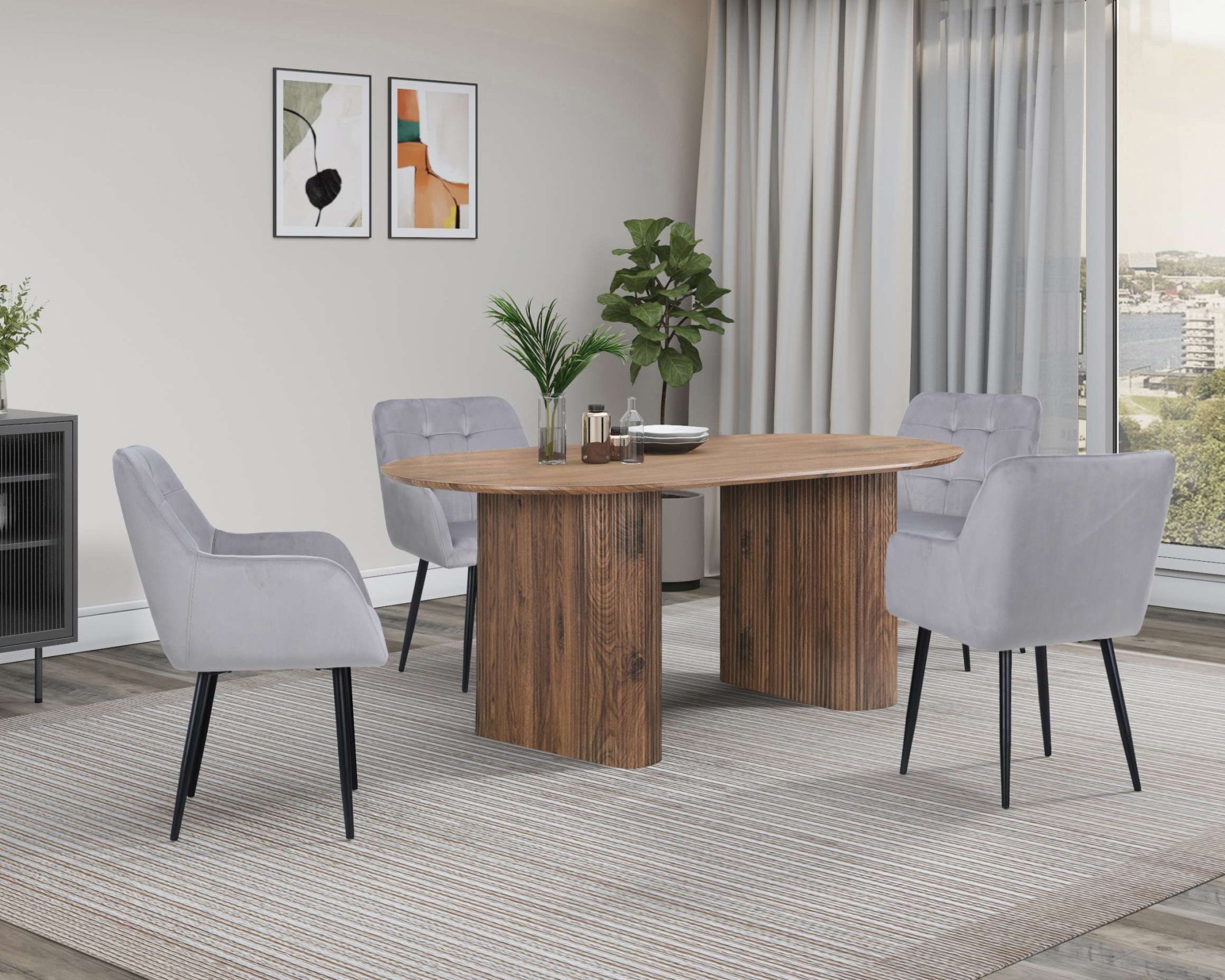 GOODproduct Chaise de salle à manger »Bostony« () 2 cuisgepolsterte Rückenlehne, Armlehne und Sitzfläche, Sitzhöhe 49 cm