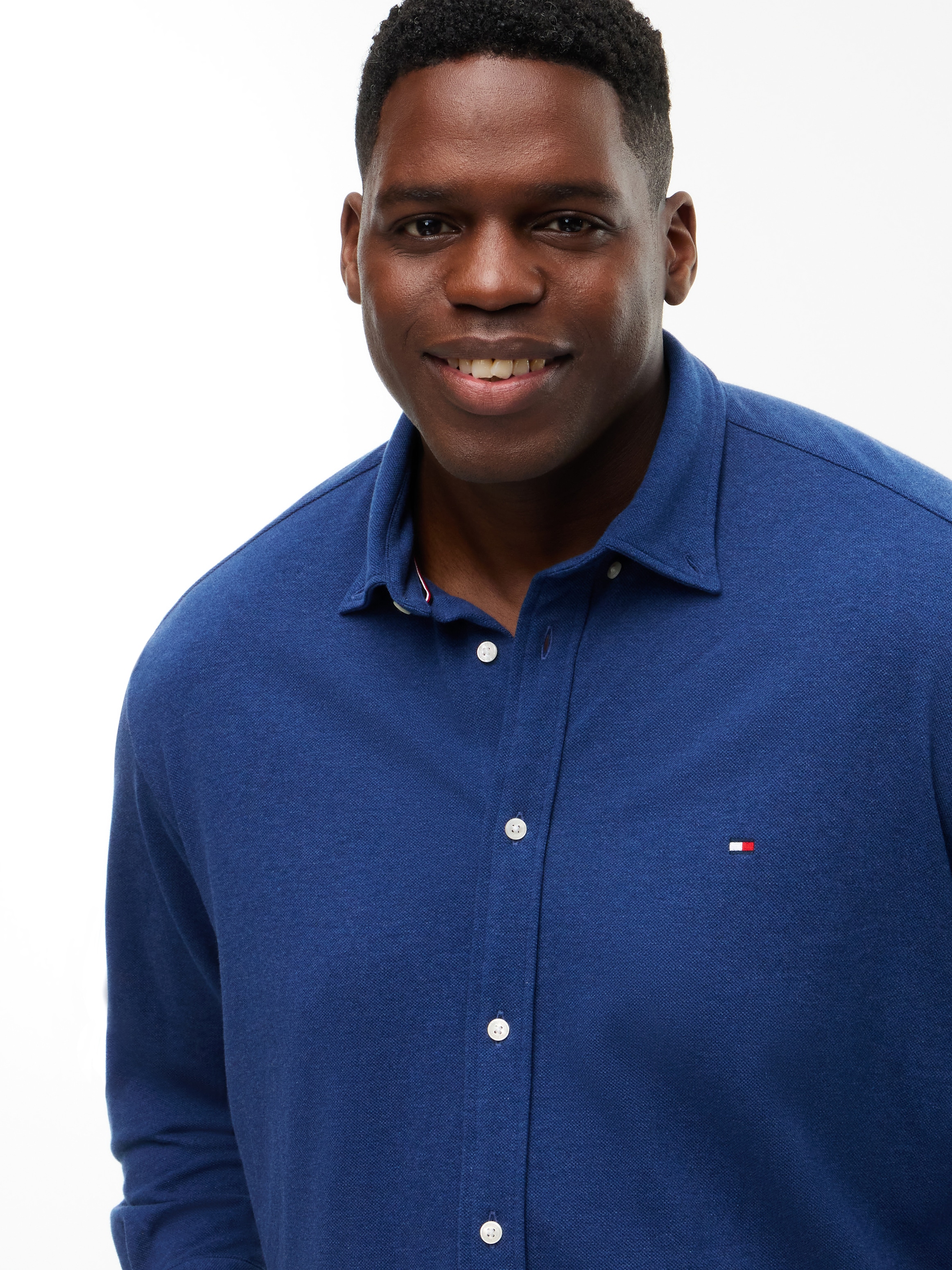 Tommy Hilfiger Big & Tall Langarmhemd »BT-KNIT PIQUE FEATHERWEIGHT SLIMFIT« Grosse Grössen