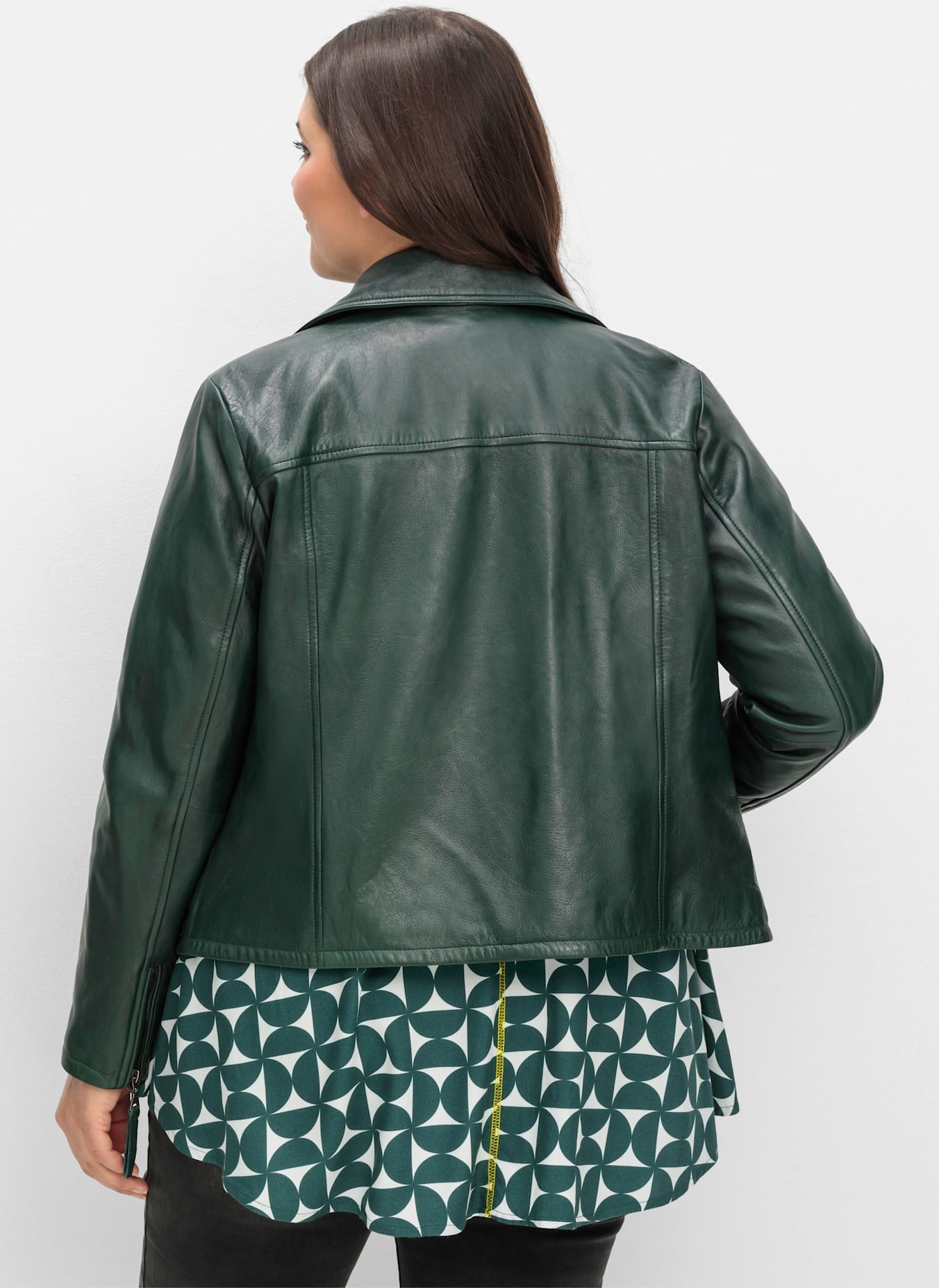 Sheego Veste en cuir ohne Kapuze